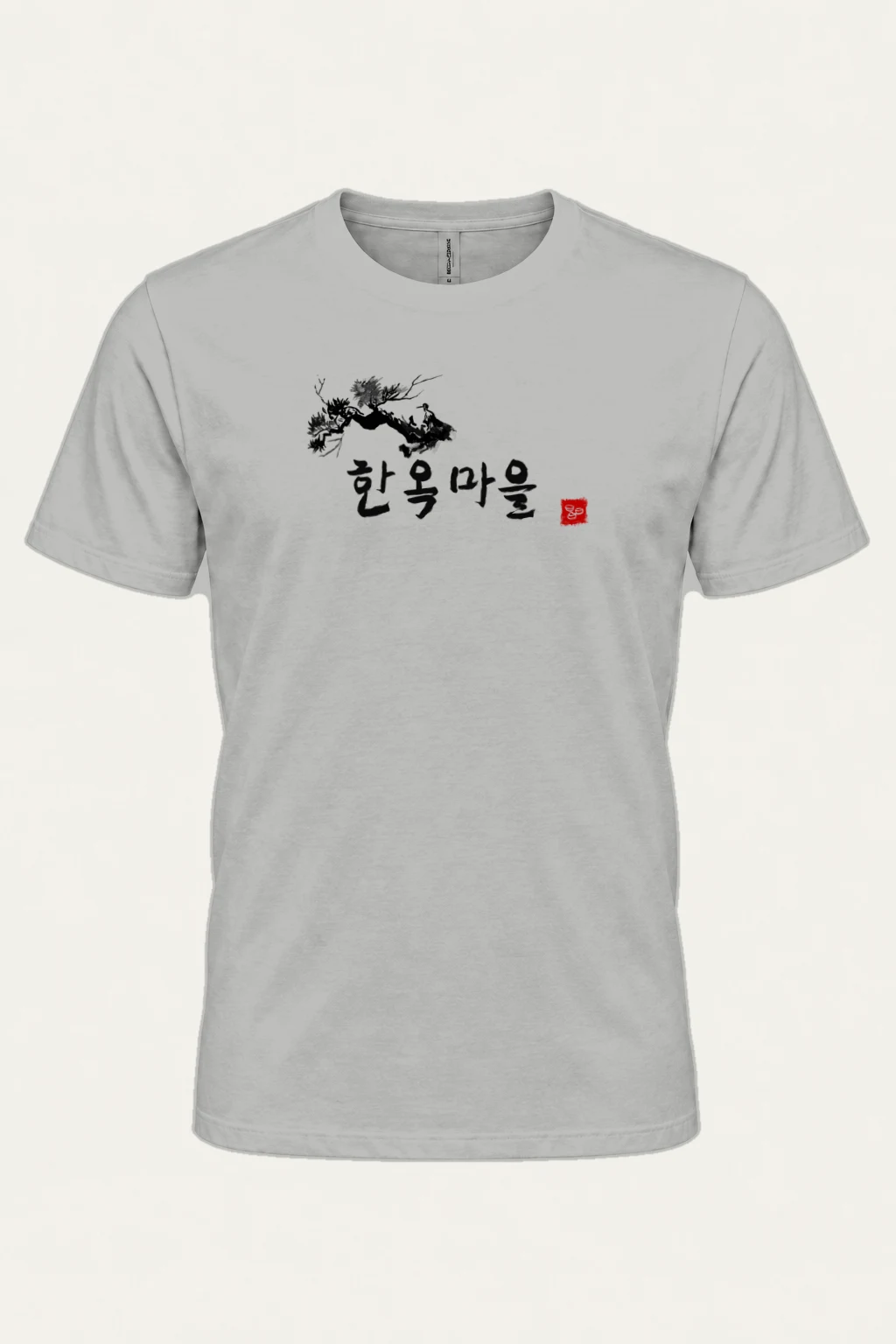 "Hanok Village Pine" Heavyweight Unisex Crewneck T-shirt | Gildan 5000