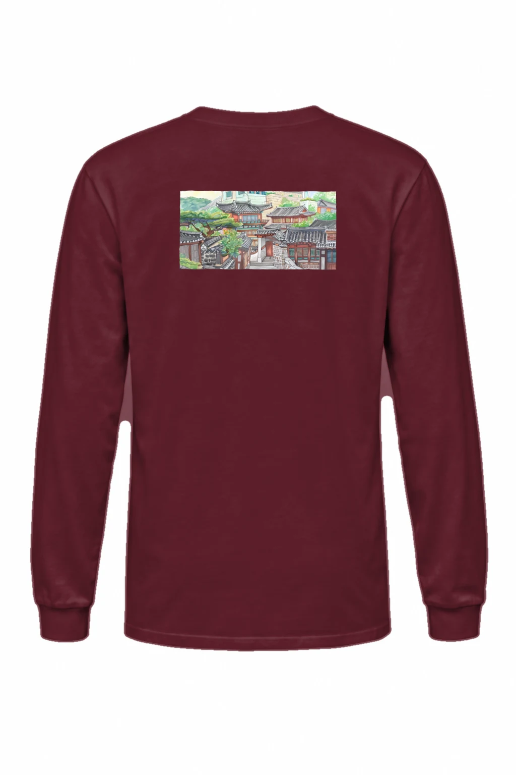 "Hanok Village" Unisex Longsleeve T-shirt | Gildan 2400