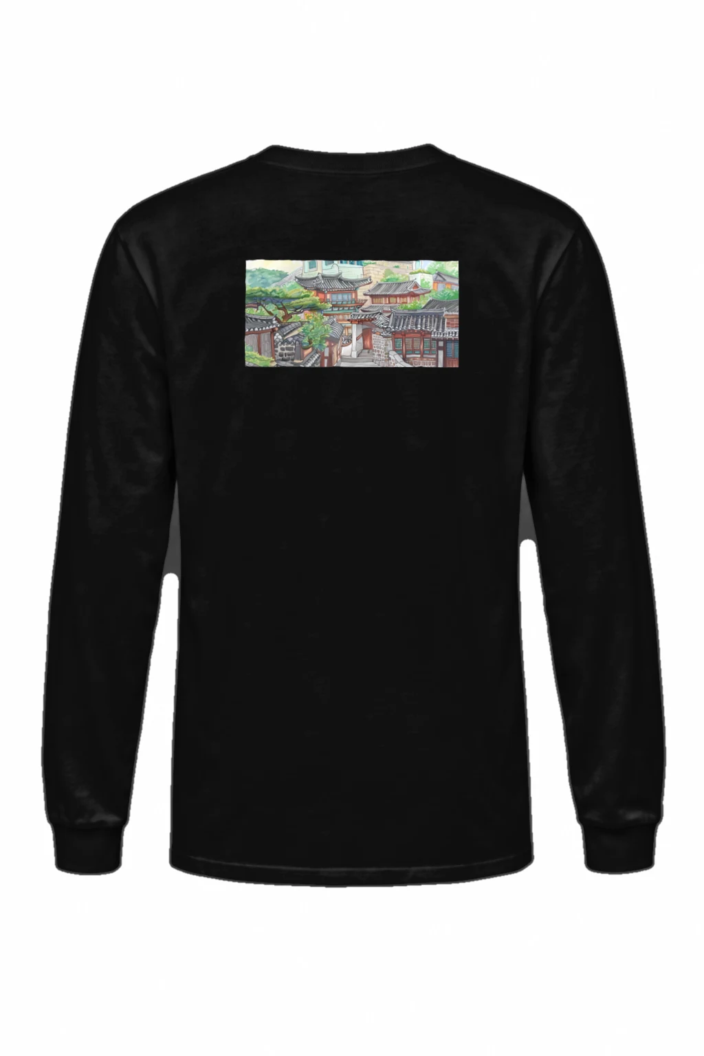 "Hanok Village" Unisex Longsleeve T-shirt | Gildan 2400