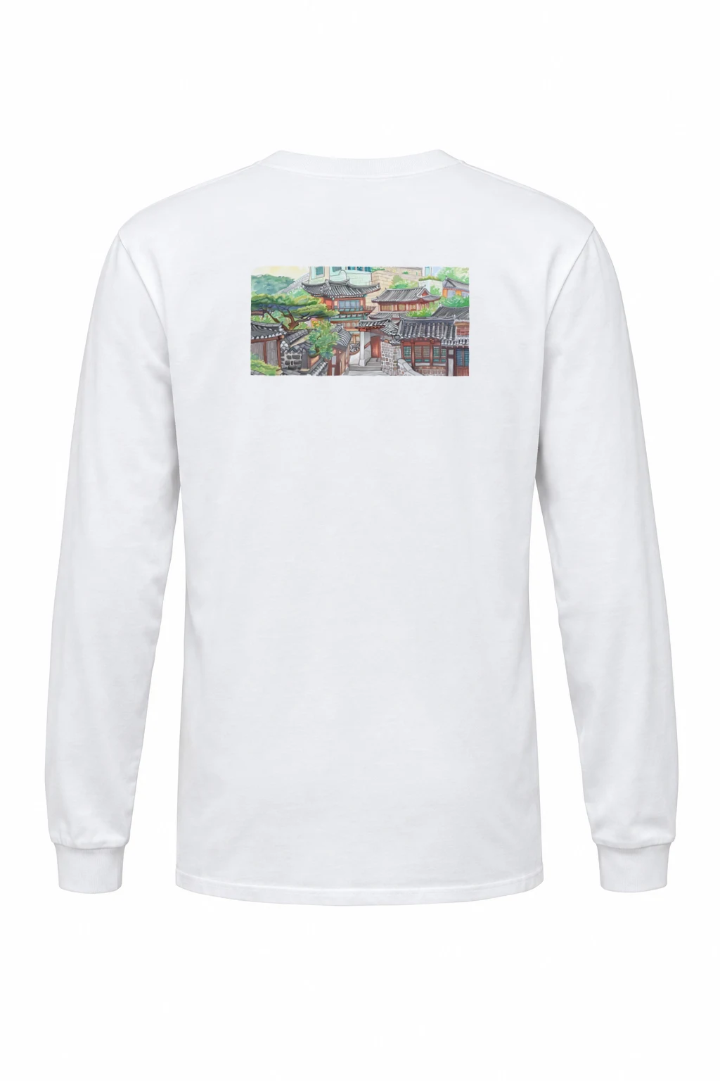 "Hanok Village" Unisex Longsleeve T-shirt | Gildan 2400