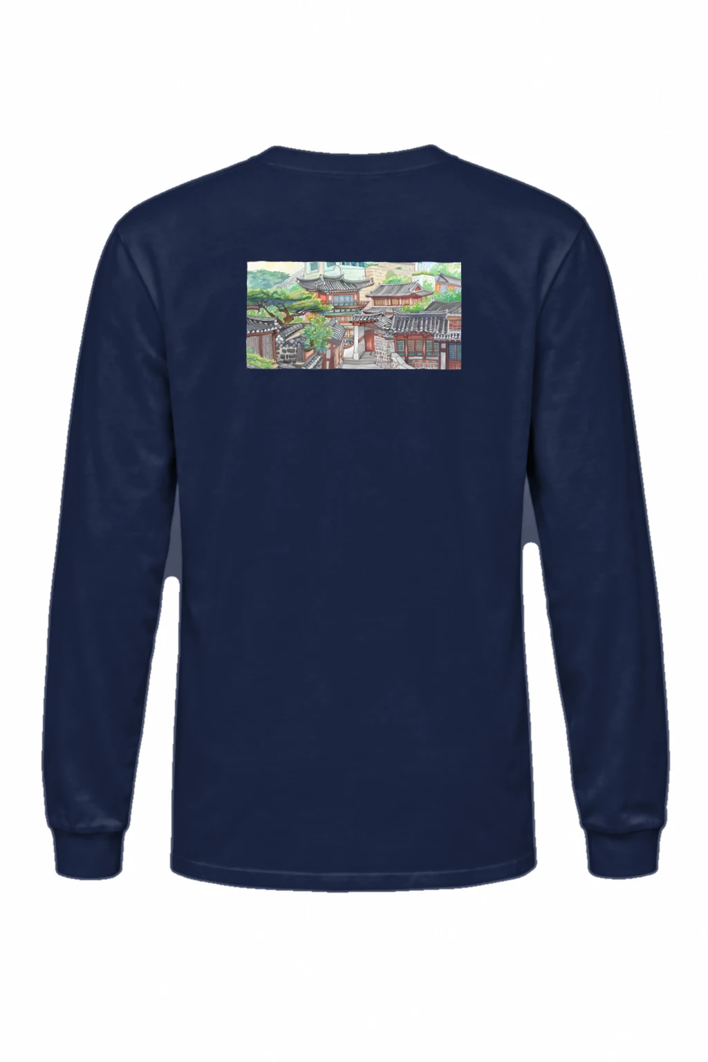 "Hanok Village" Unisex Longsleeve T-shirt | Gildan 2400