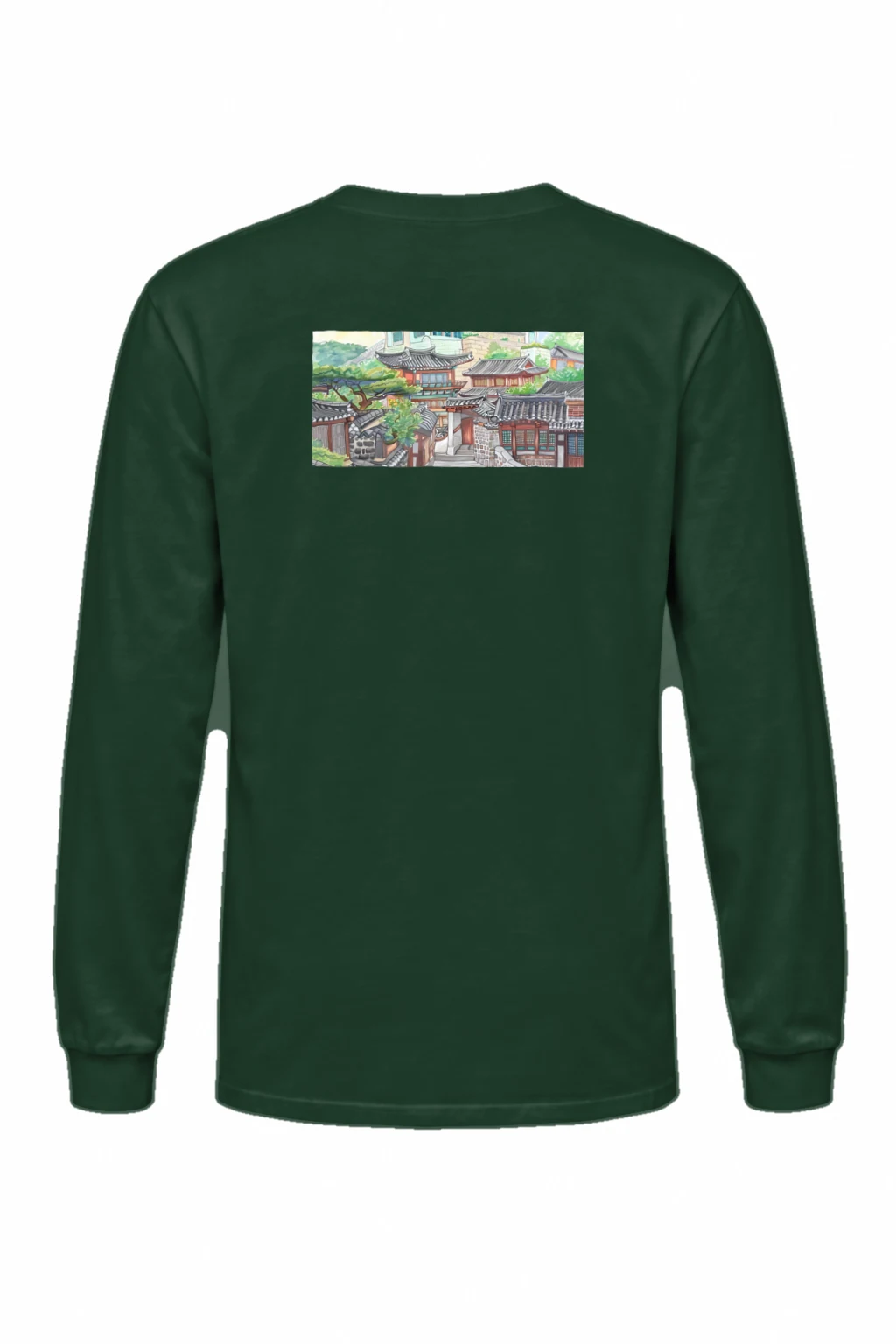 "Hanok Village" Unisex Longsleeve T-shirt | Gildan 2400