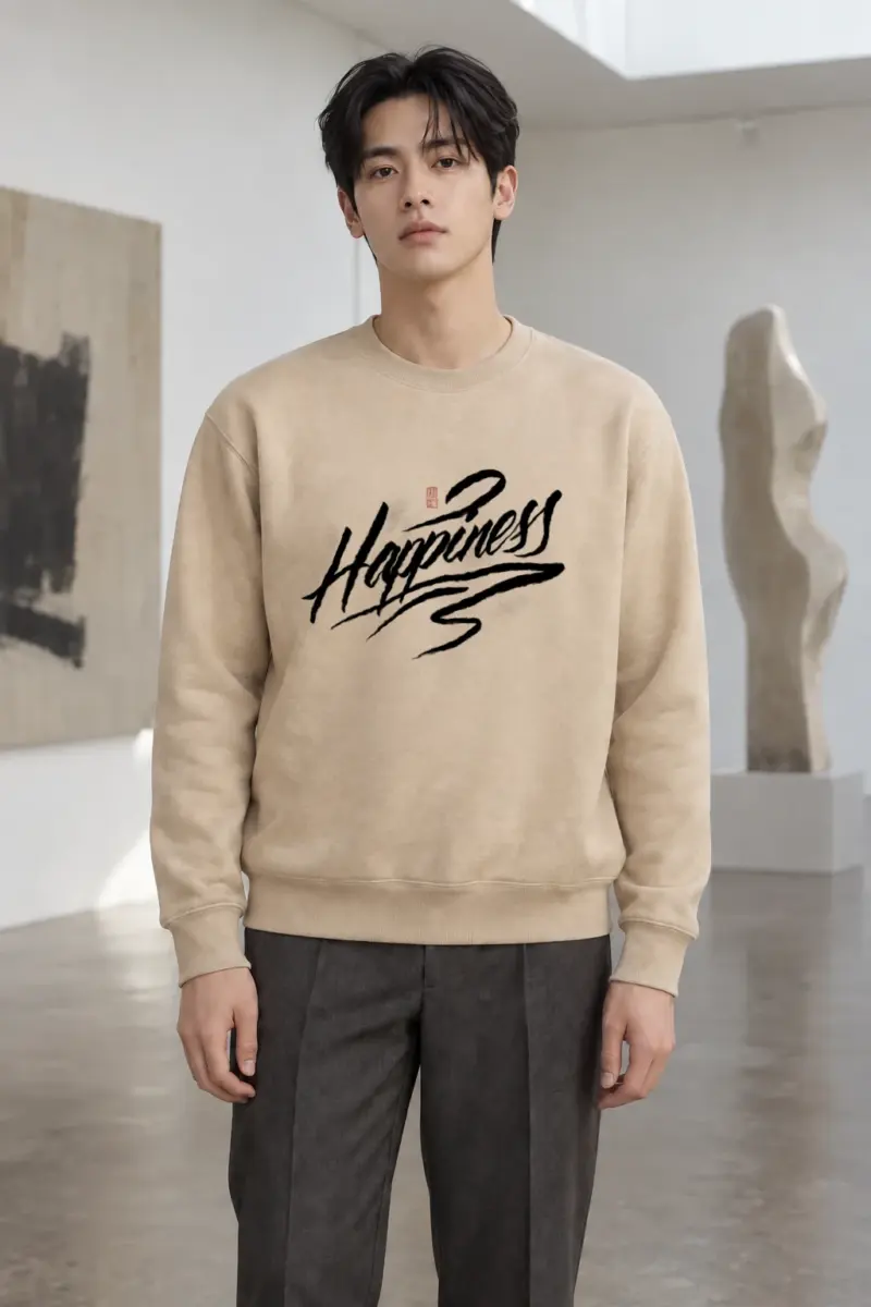 "Happiness Brush" Heavy Blend Unisex Crewneck Sweatshirt | Gildan 18000