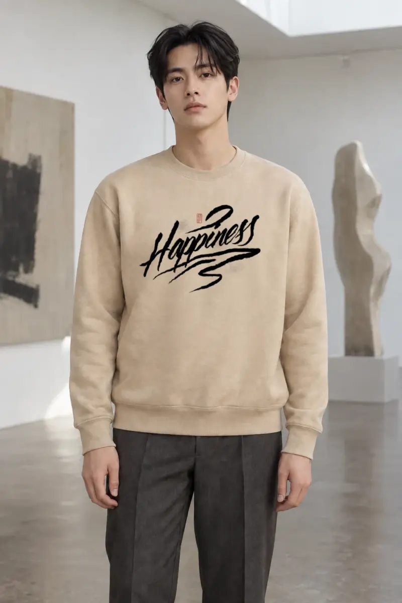 "Happiness Brush" Heavy Blend Unisex Crewneck Sweatshirt | Gildan 18000