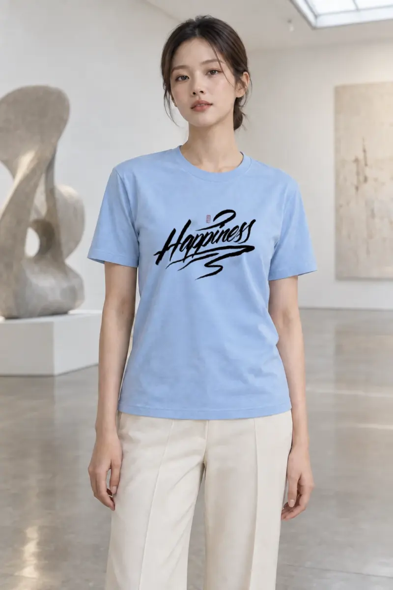 "Happiness Brush" Heavyweight Unisex Crewneck T-shirt | Gildan 5000