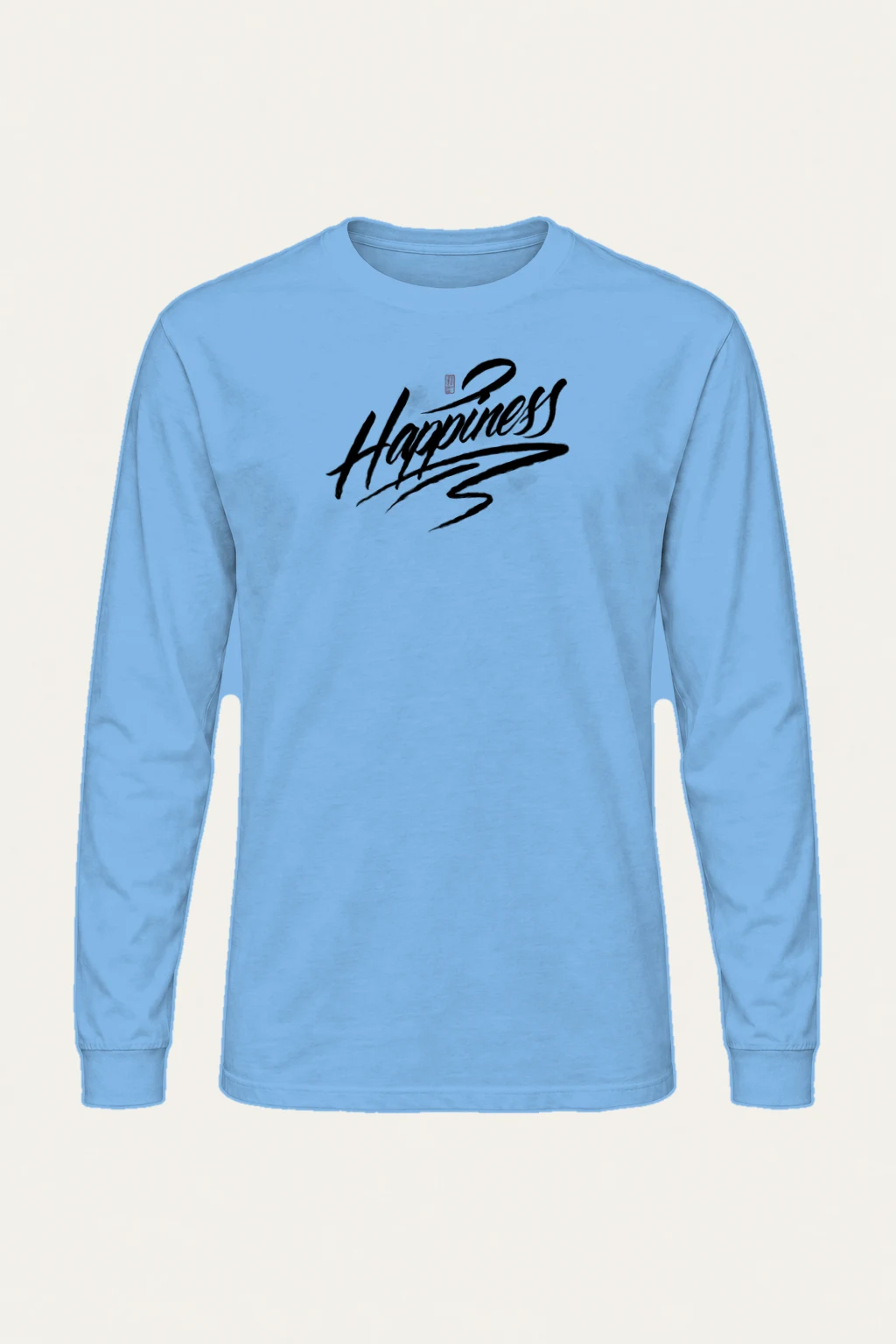 "Happiness Brush Script" Unisex Longsleeve T-shirt | Gildan 2400