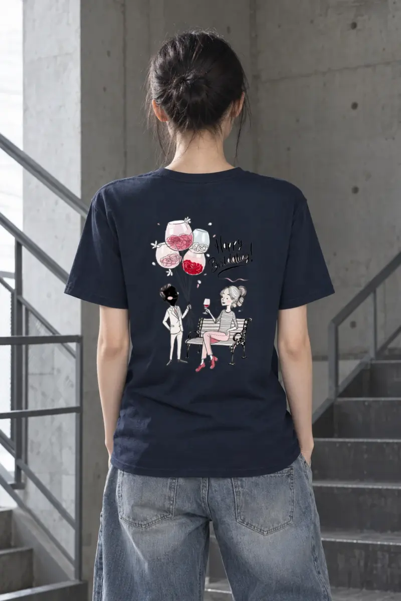 "Happy Birthday Balloons" Heavyweight Unisex Crewneck T-shirt