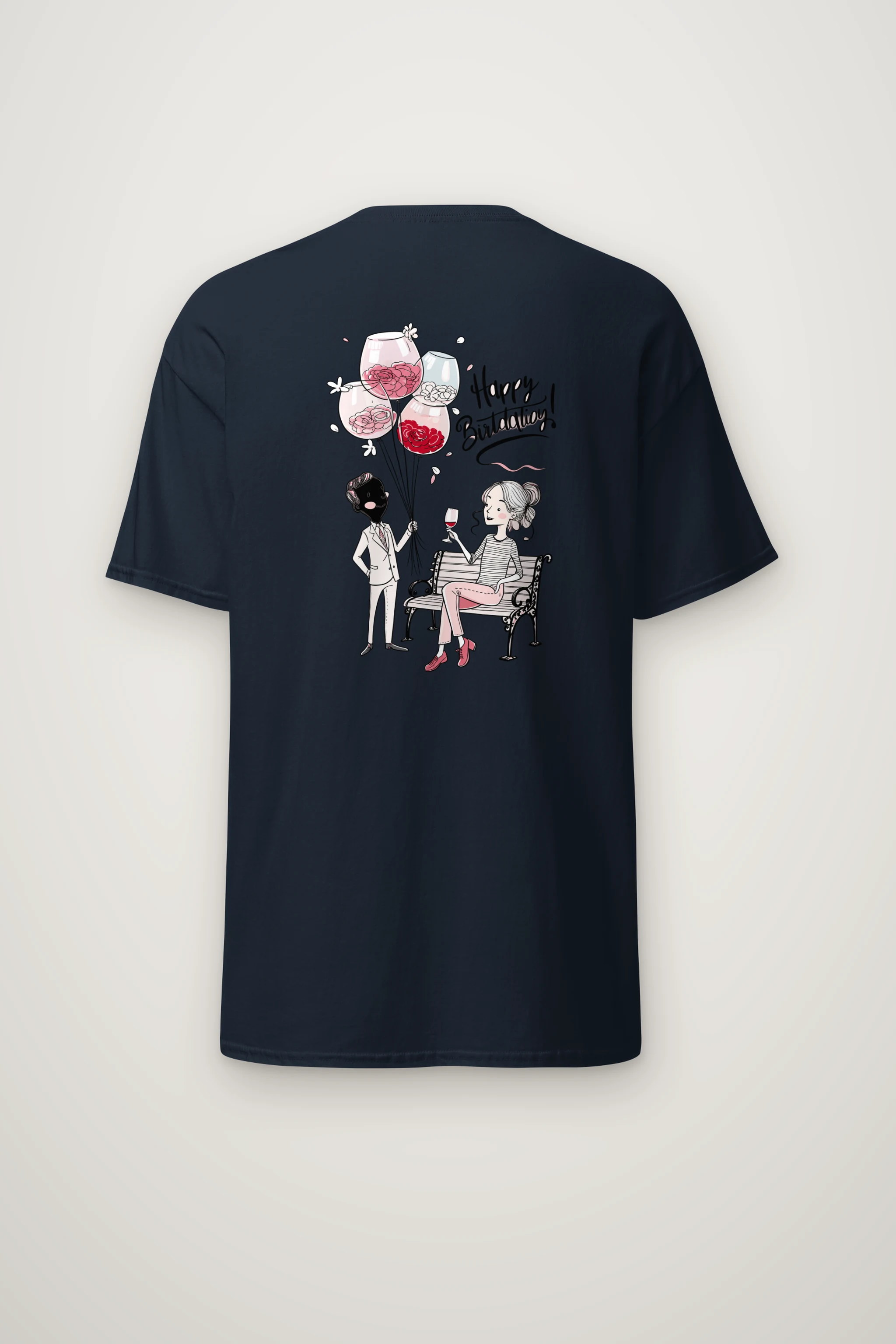 "Happy Birthday Balloons" Heavyweight Unisex Crewneck T-shirt