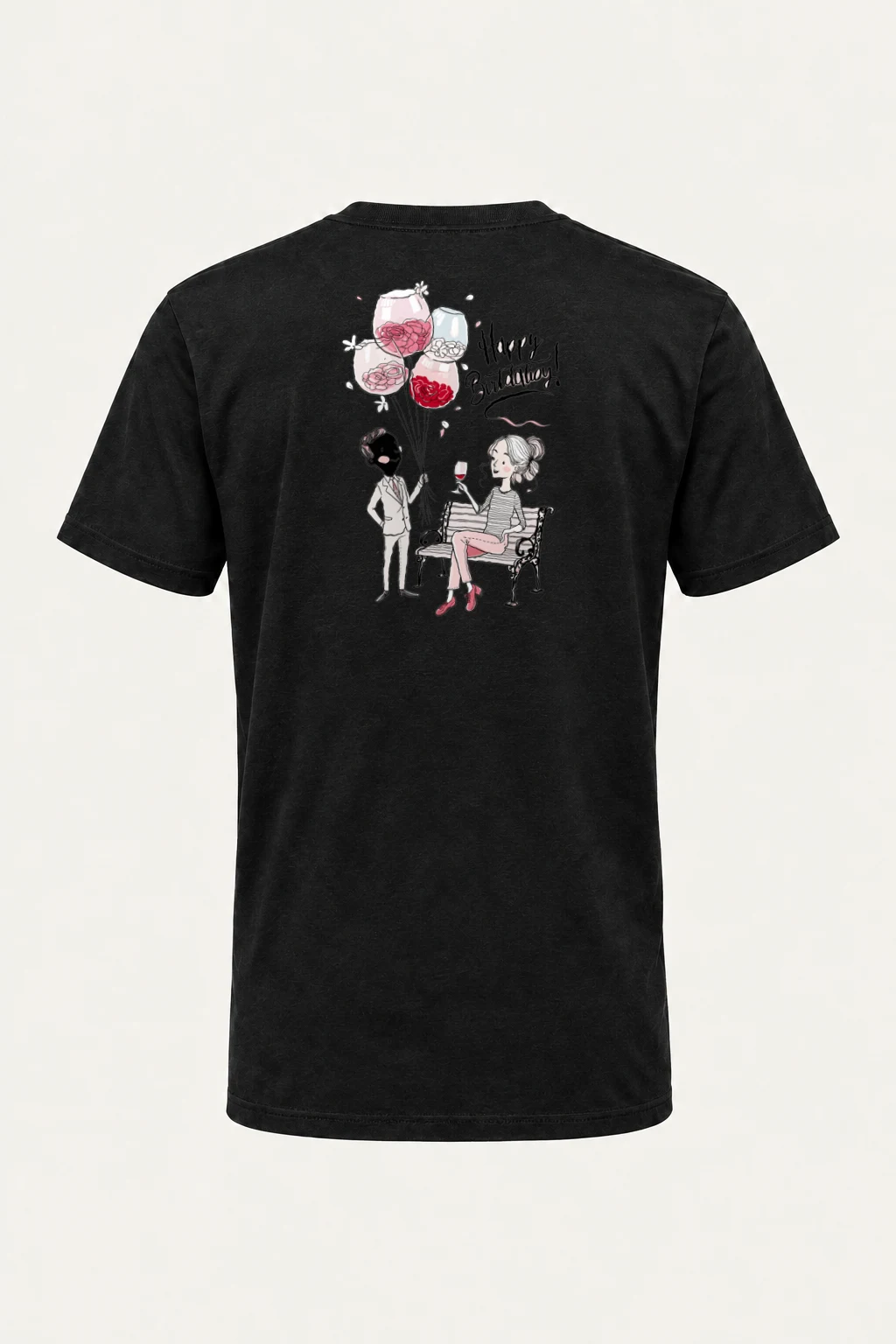 "Happy Birthday Balloons" Heavyweight Unisex Crewneck T-shirt | Gildan 5000