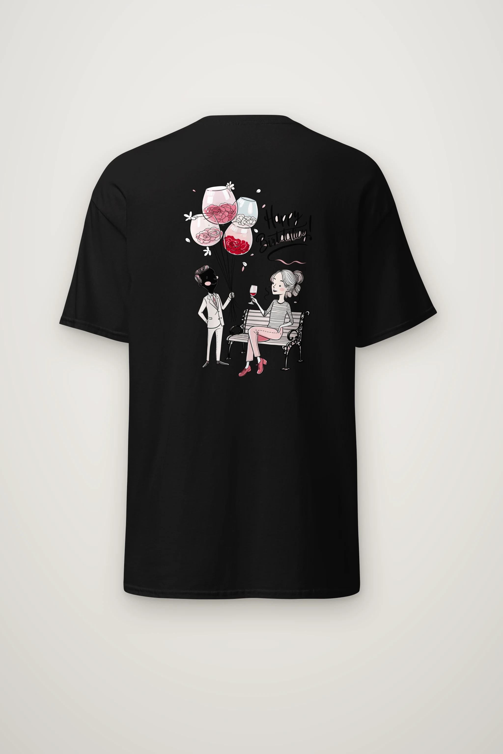 "Happy Birthday Balloons" Heavyweight Unisex Crewneck T-shirt