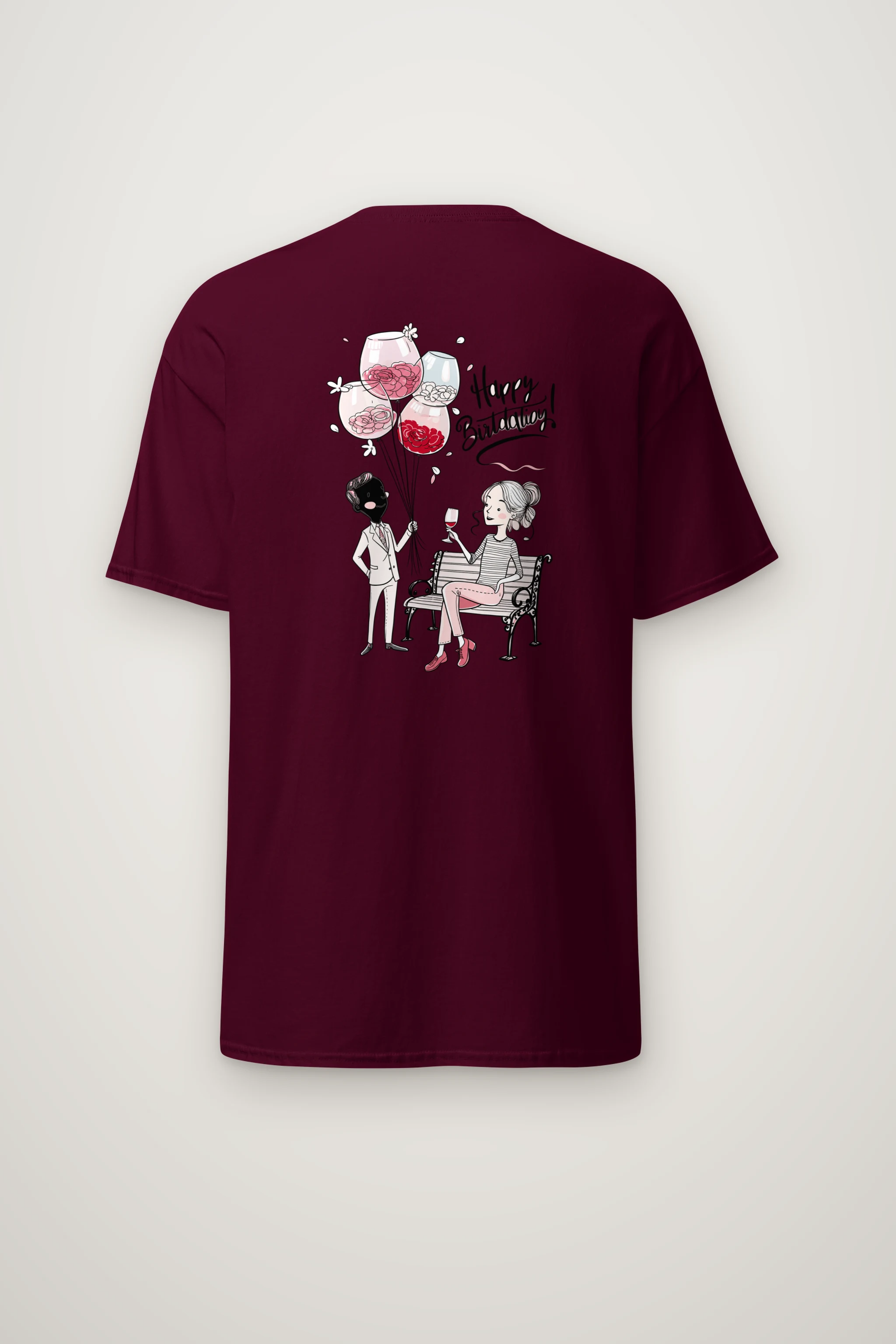 "Happy Birthday Balloons" Heavyweight Unisex Crewneck T-shirt