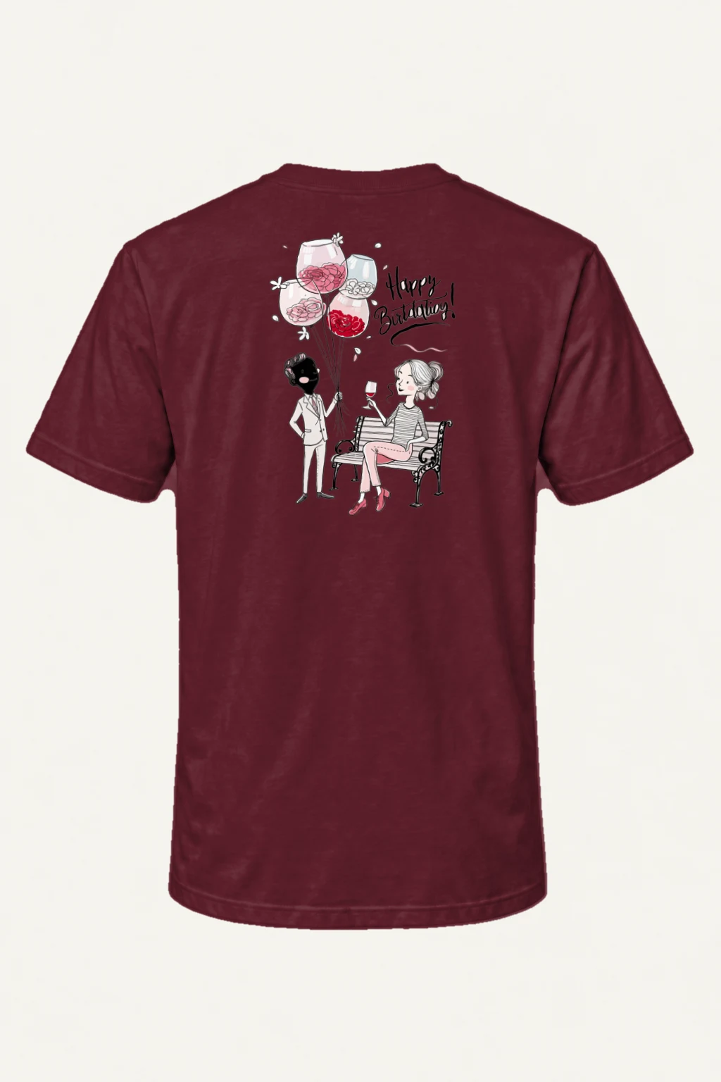 "Happy Birthday Balloons" Heavyweight Unisex Crewneck T-shirt | Gildan 5000