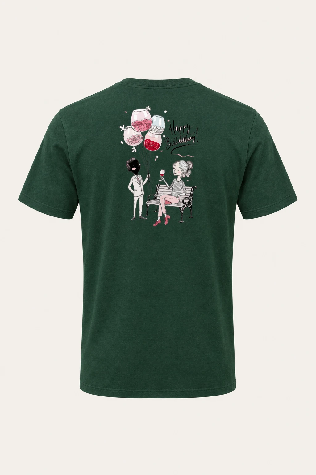 "Happy Birthday Balloons" Heavyweight Unisex Crewneck T-shirt | Gildan 5000