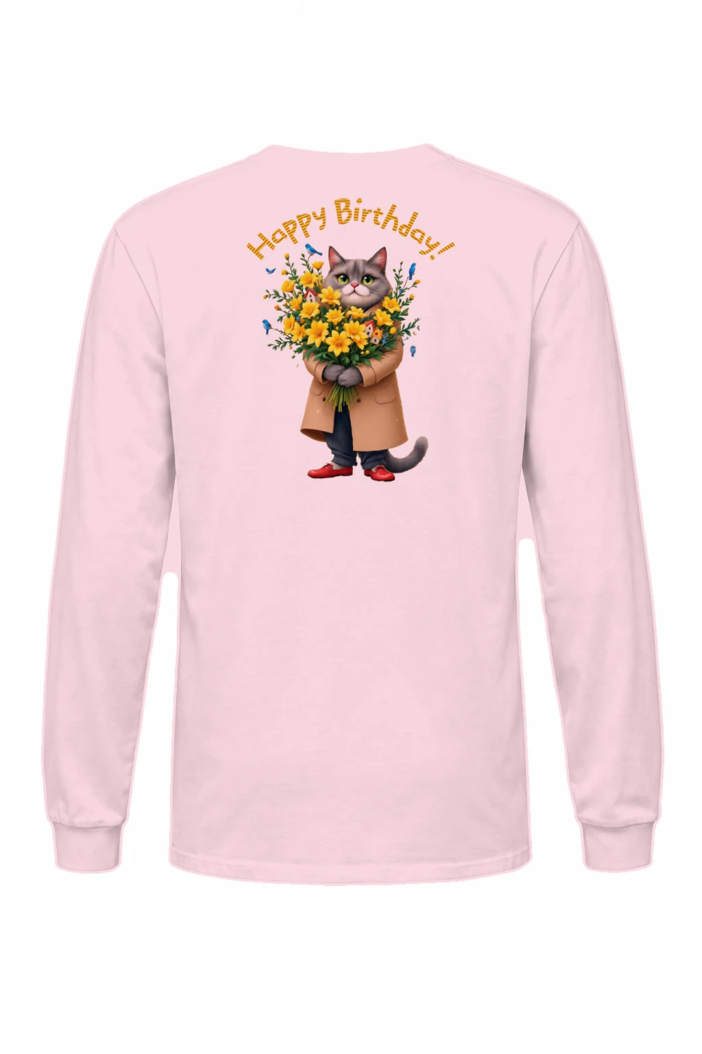 "Happy Birthday Cat" Unisex Longsleeve T-shirt | Gildan 2400