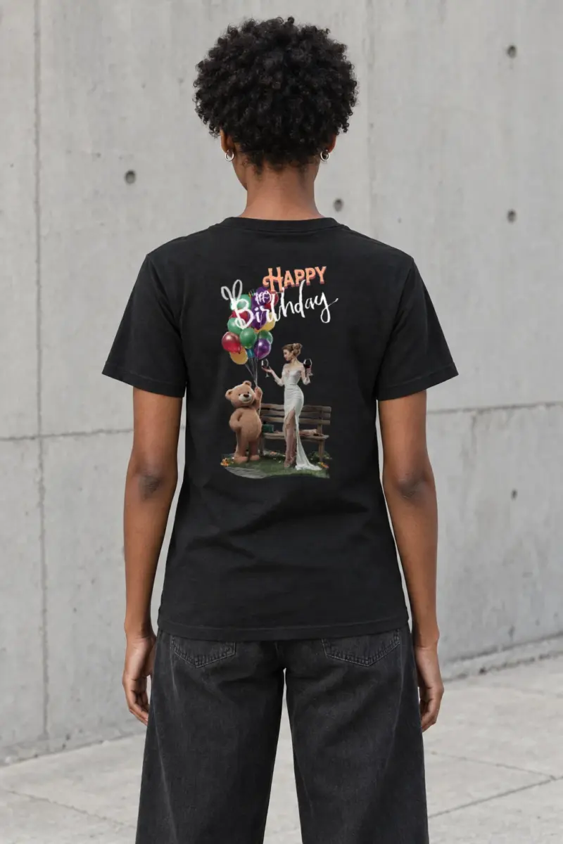 "Happy Birthday Collage" Heavyweight Unisex Crewneck T-shirt | Gildan 5000