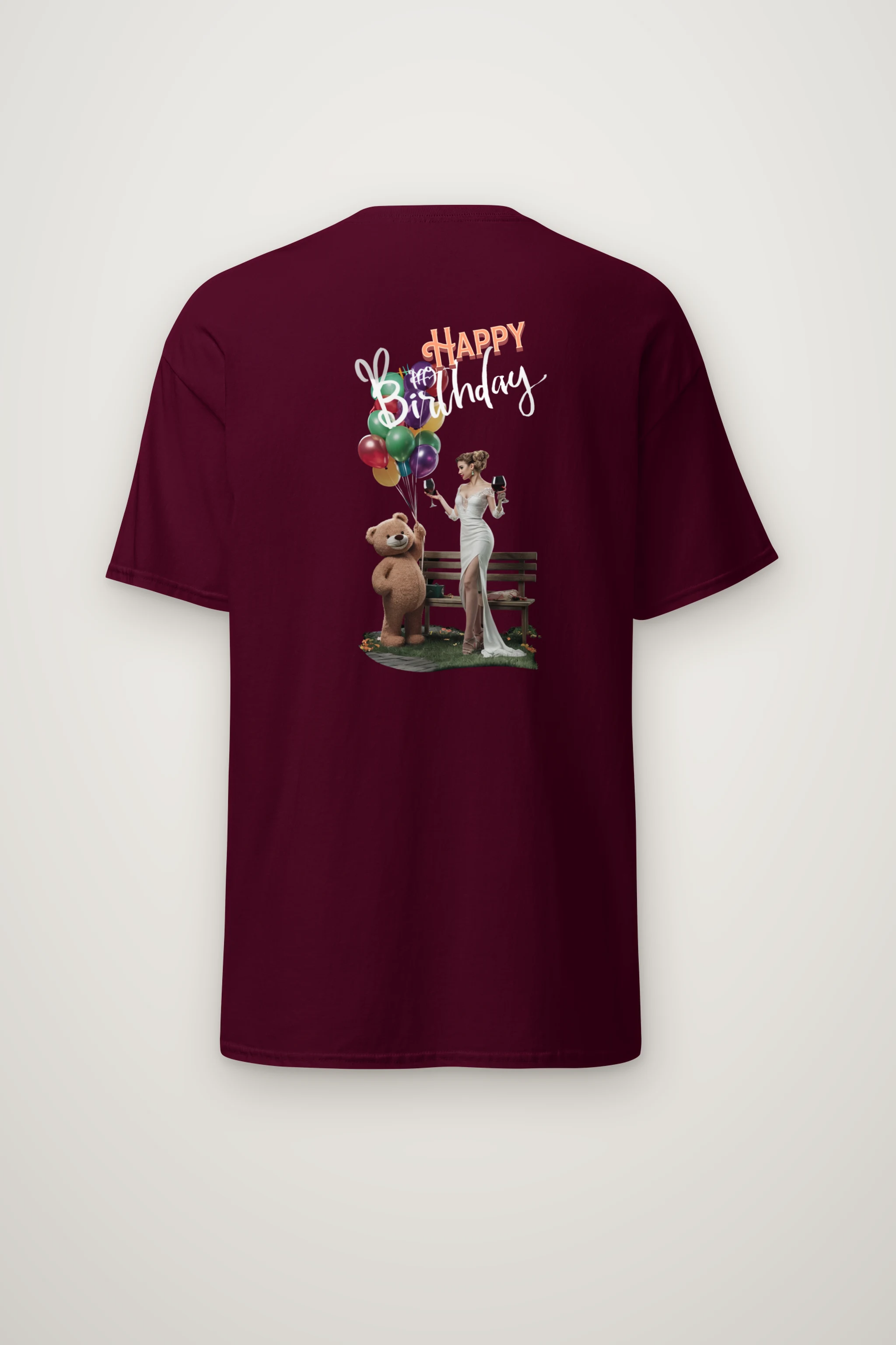 "Happy Birthday Collage" Heavyweight Unisex Crewneck T-shirt