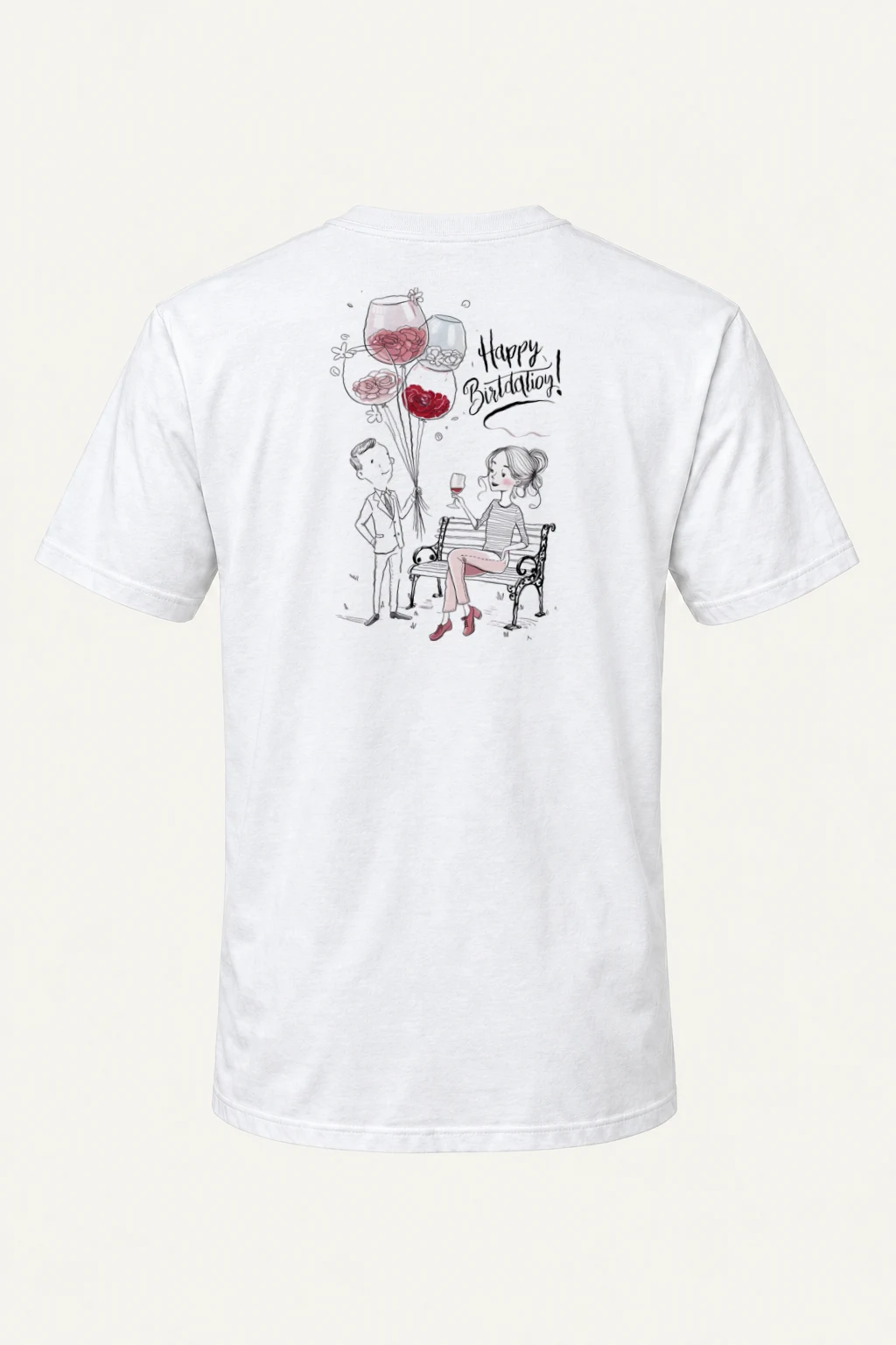 "Happy Birthday Couple" Heavyweight Unisex Crewneck T-shirt | Gildan 5000