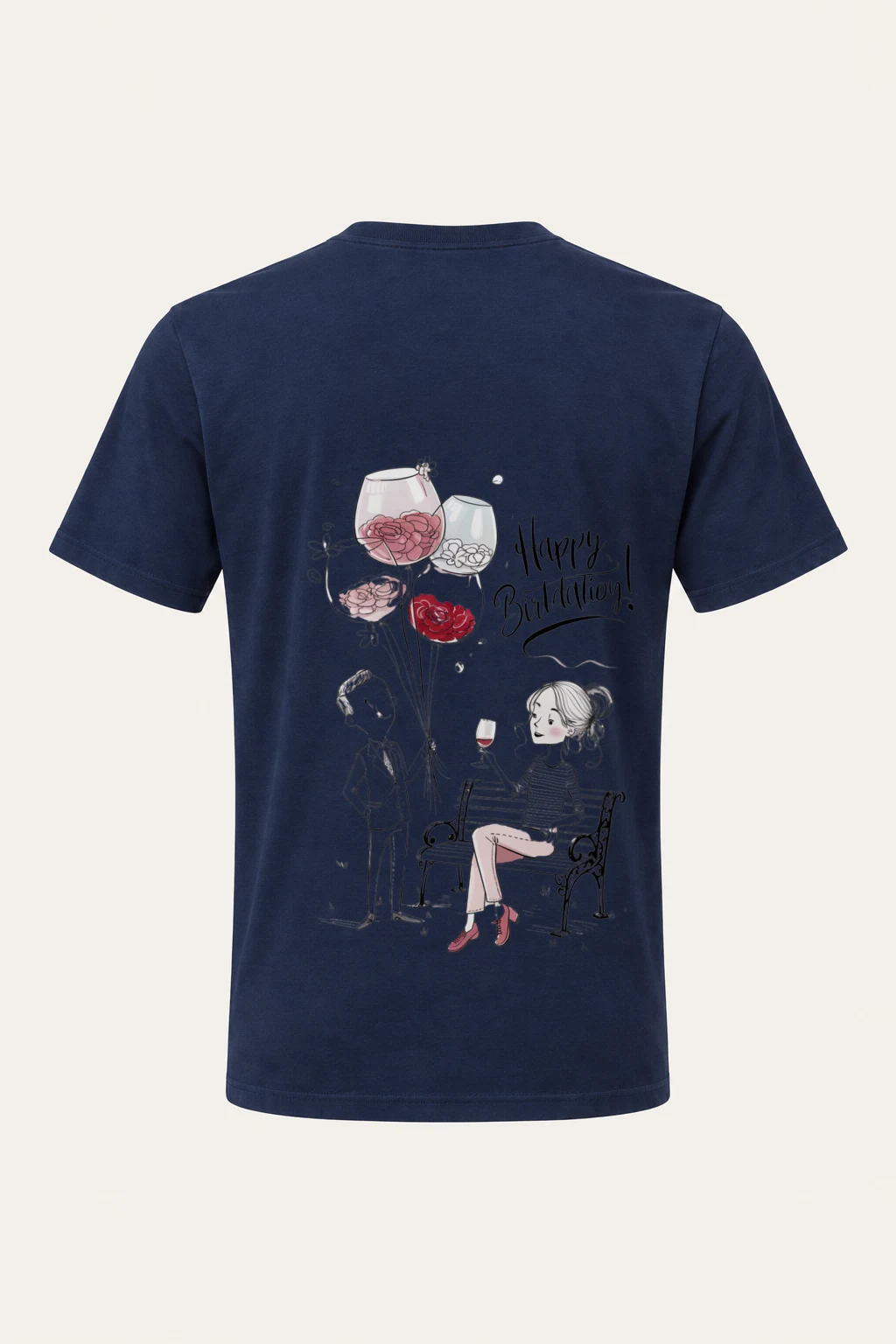 "Happy Birthday Couple" Heavyweight Unisex Crewneck T-shirt | Gildan 5000