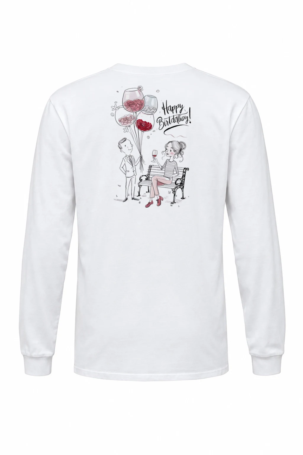 "Happy Birthday Couple" Unisex Longsleeve T-shirt | Gildan 2400