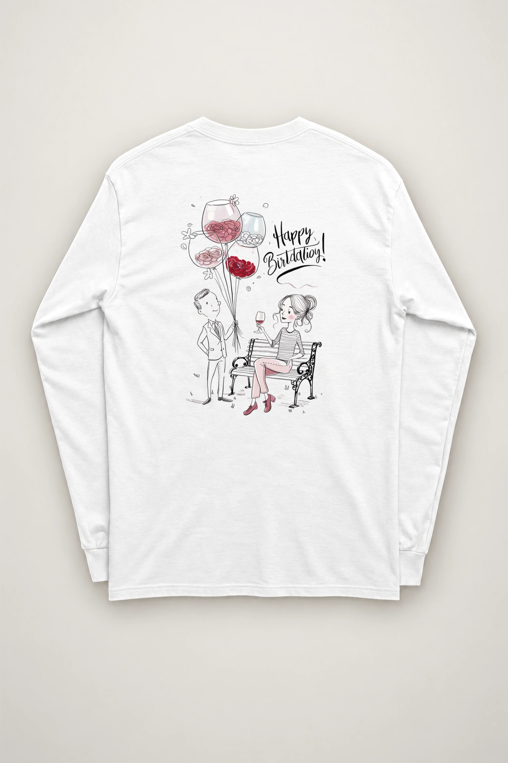 "Happy Birthday Couple" Unisex Longsleeve T-shirt