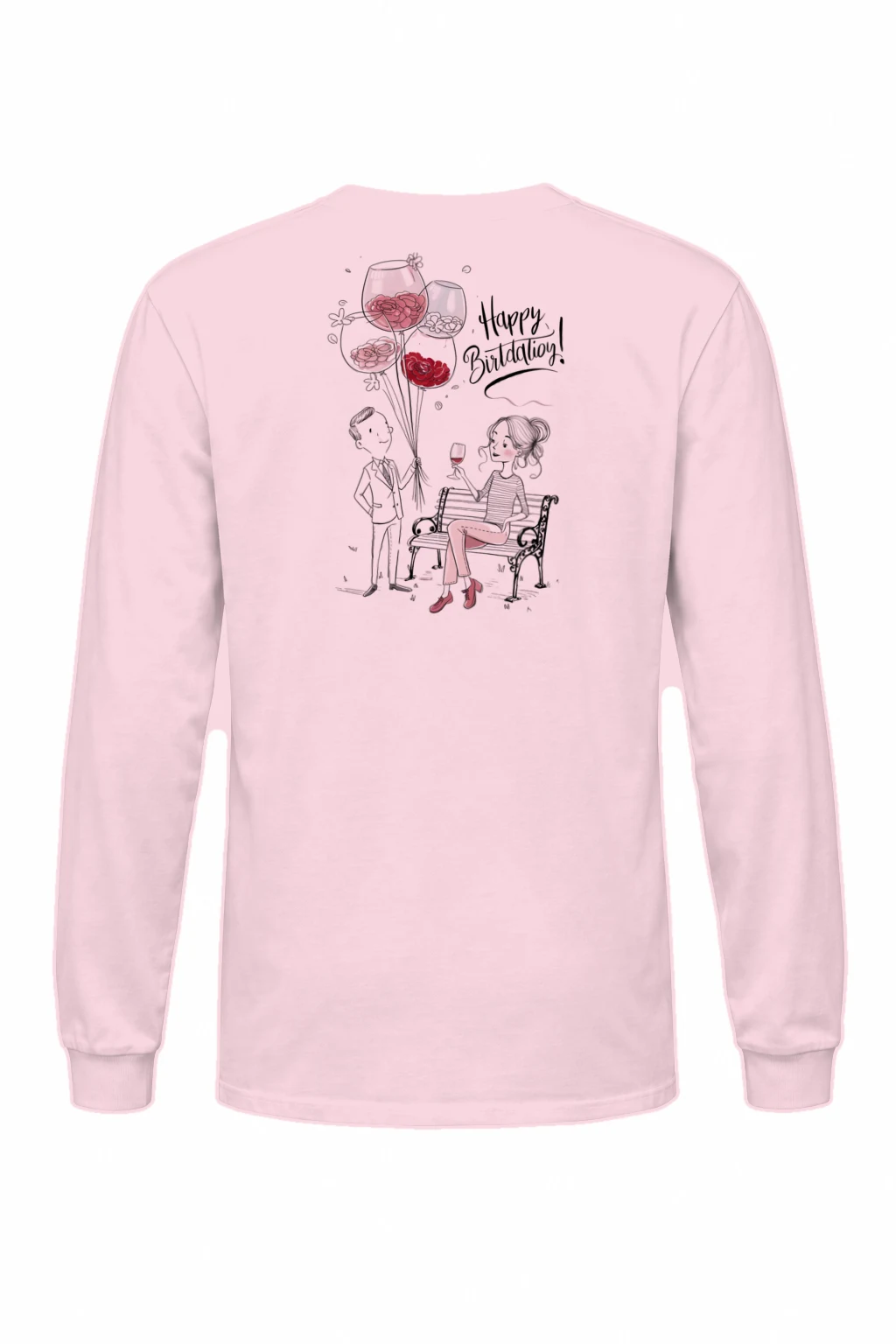 "Happy Birthday Couple" Unisex Longsleeve T-shirt | Gildan 2400