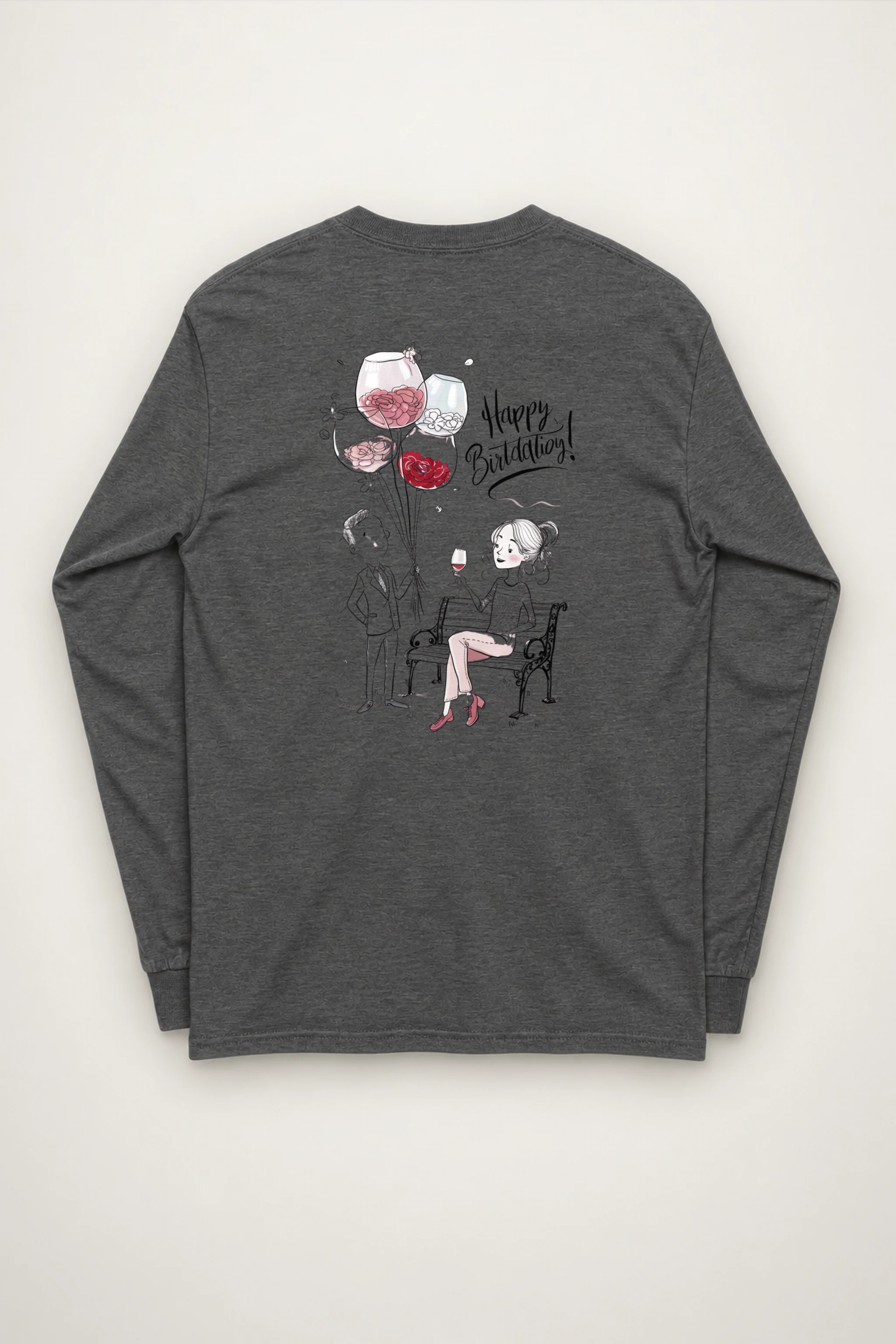 "Happy Birthday Couple" Unisex Longsleeve T-shirt