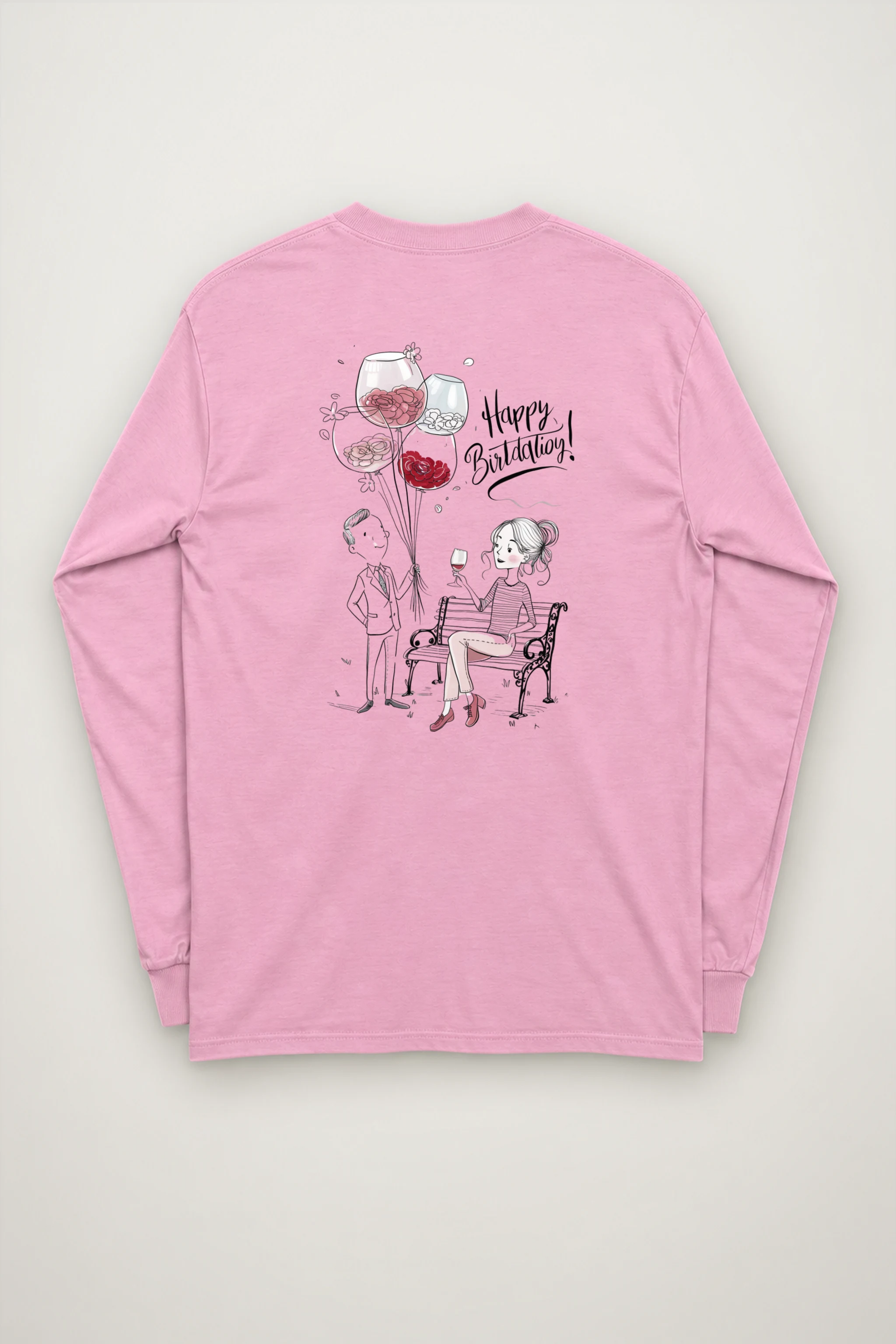 "Happy Birthday Couple" Unisex Longsleeve T-shirt