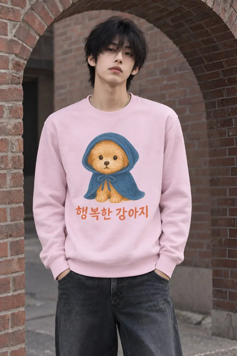 "Happy Puppy" Heavy Blend Unisex Crewneck Sweatshirt