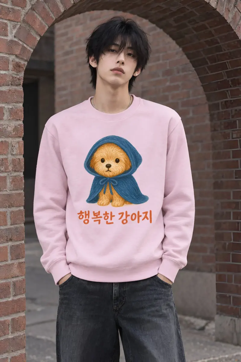 "Happy Puppy" Heavy Blend Unisex Crewneck Sweatshirt