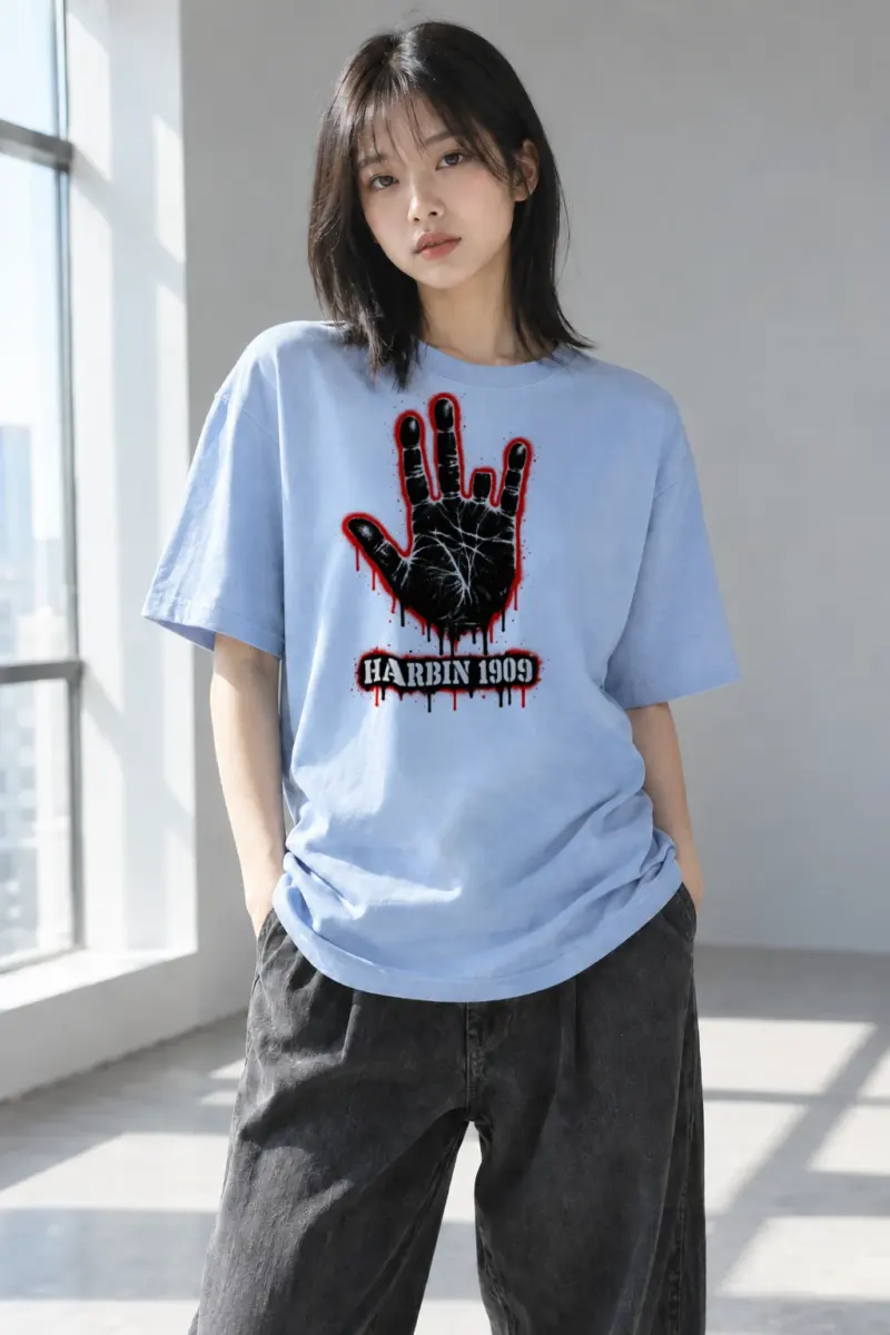 “Harbin 1909 Hand” Heavyweight Unisex Crewneck T-shirt | Gildan 5000