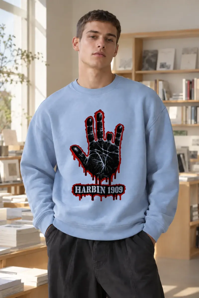 "Harbin 1909 Handprint" Heavy Blend Unisex Crewneck Sweatshirt | Gildan 18000