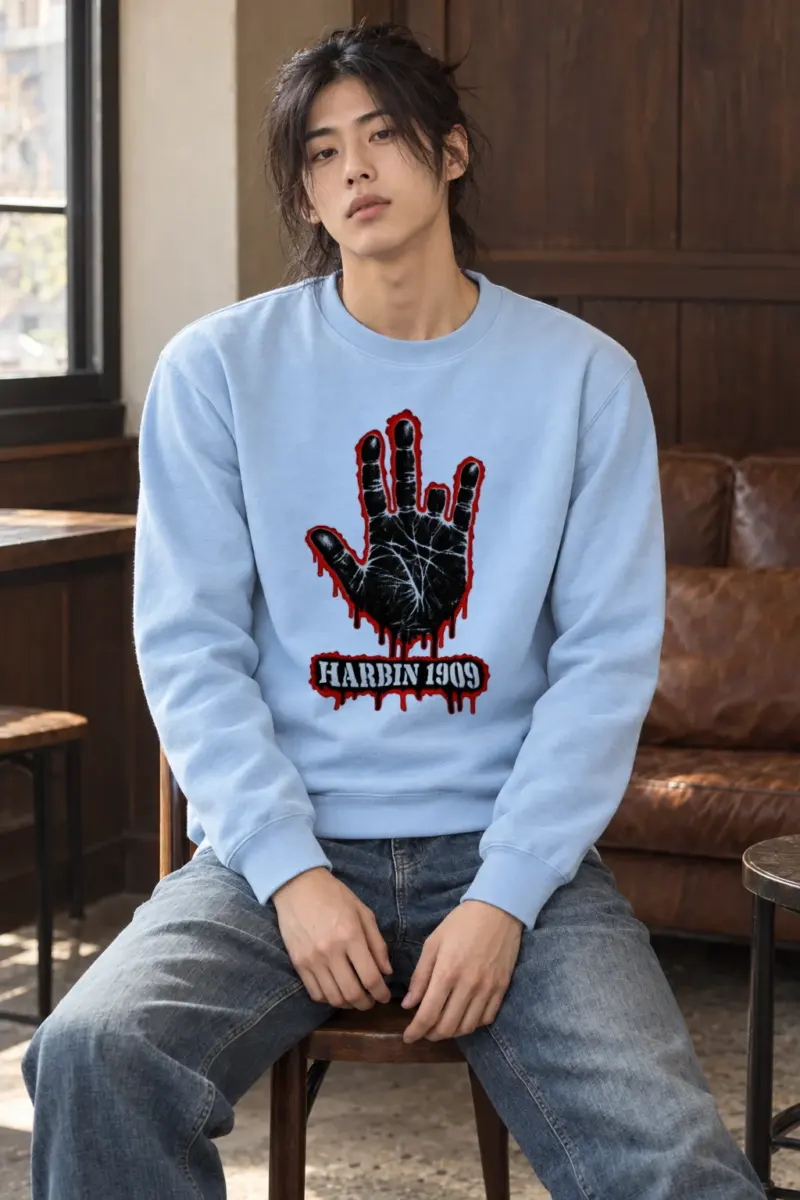 "Harbin 1909 Handprint" Heavy Blend Unisex Crewneck Sweatshirt | Gildan 18000