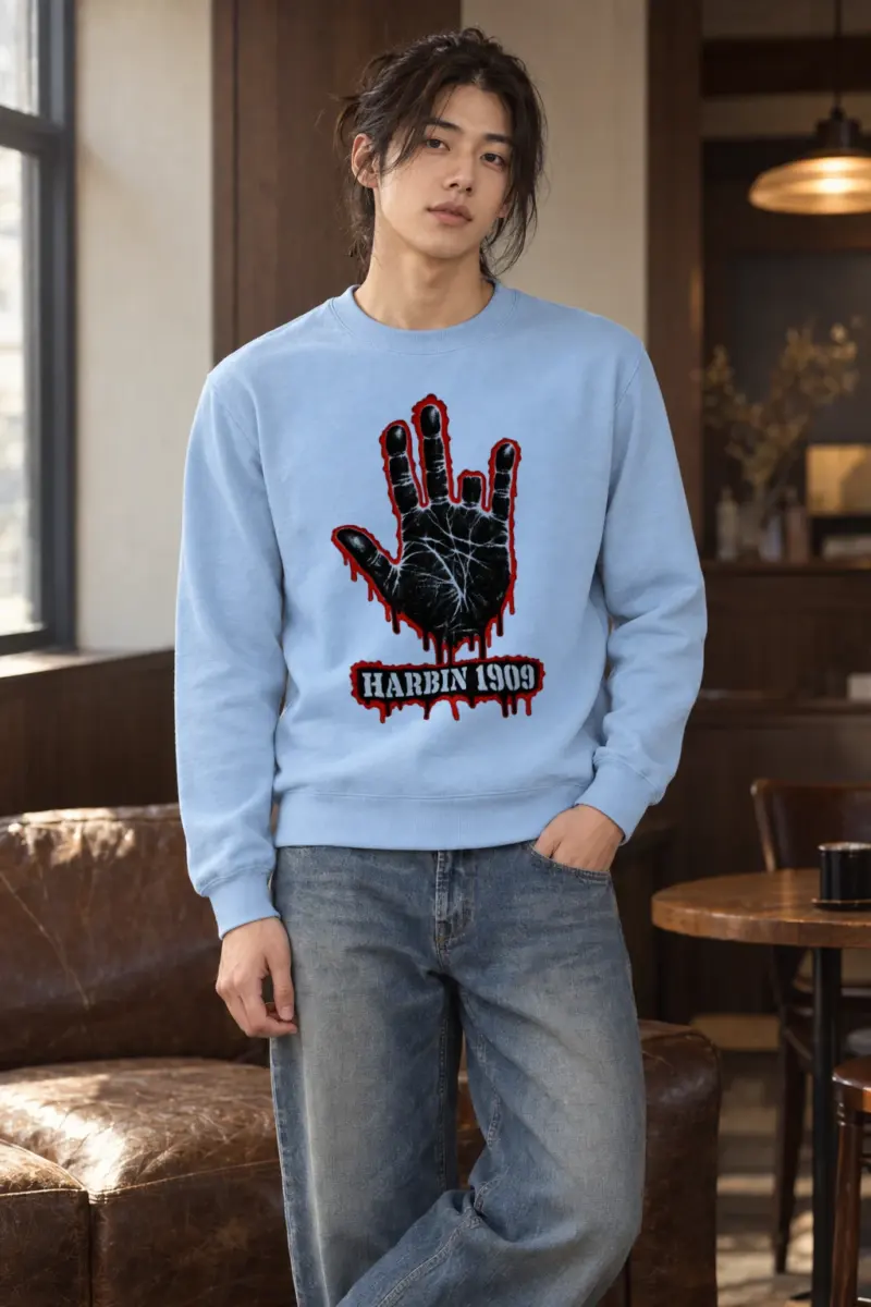 "Harbin 1909 Handprint" Heavy Blend Unisex Crewneck Sweatshirt