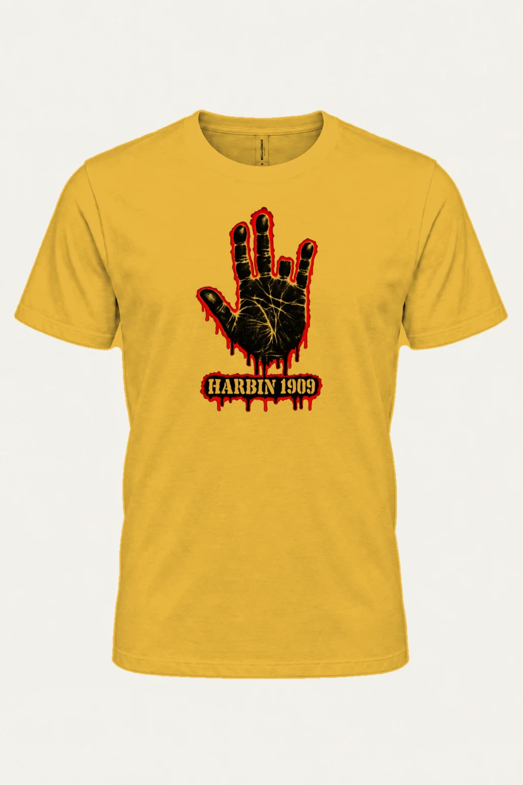 "Harbin 1909 Handprint" Heavyweight Unisex Crewneck T-shirt | Gildan 5000