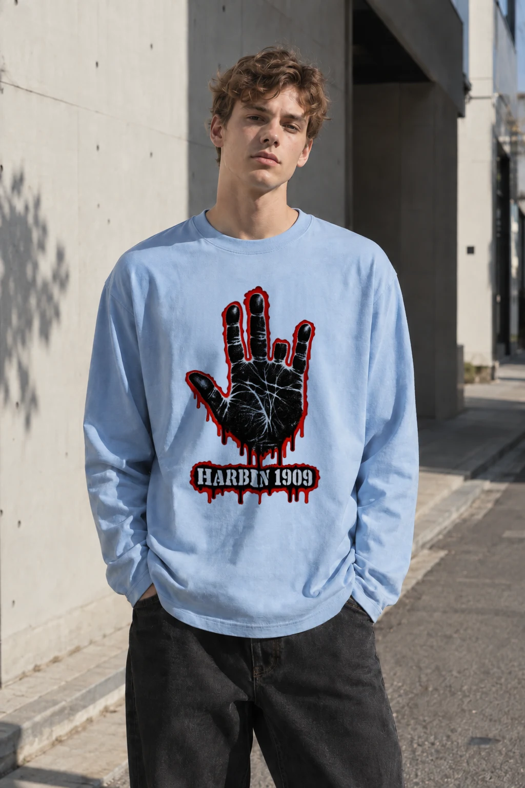 "Harbin 1909 Handprint" Unisex Longsleeve T-shirt | Gildan 2400
