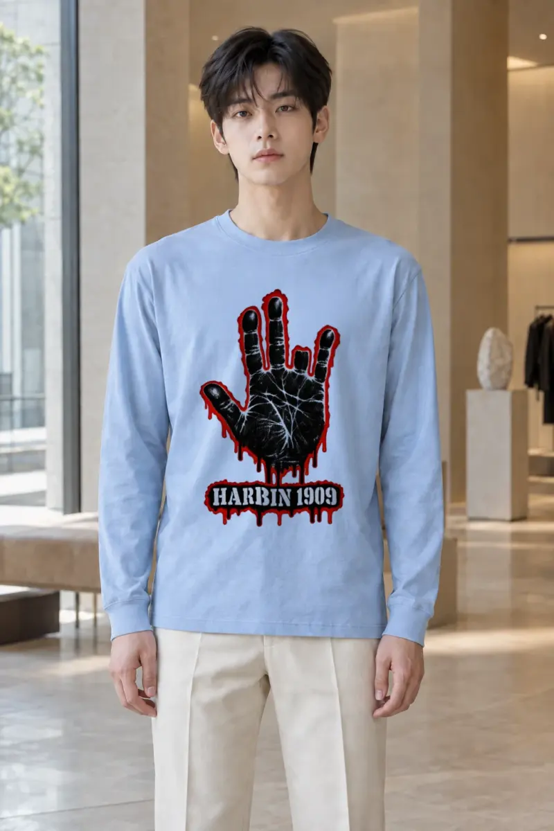 "Harbin 1909 Handprint" Unisex Longsleeve T-shirt | Gildan 2400