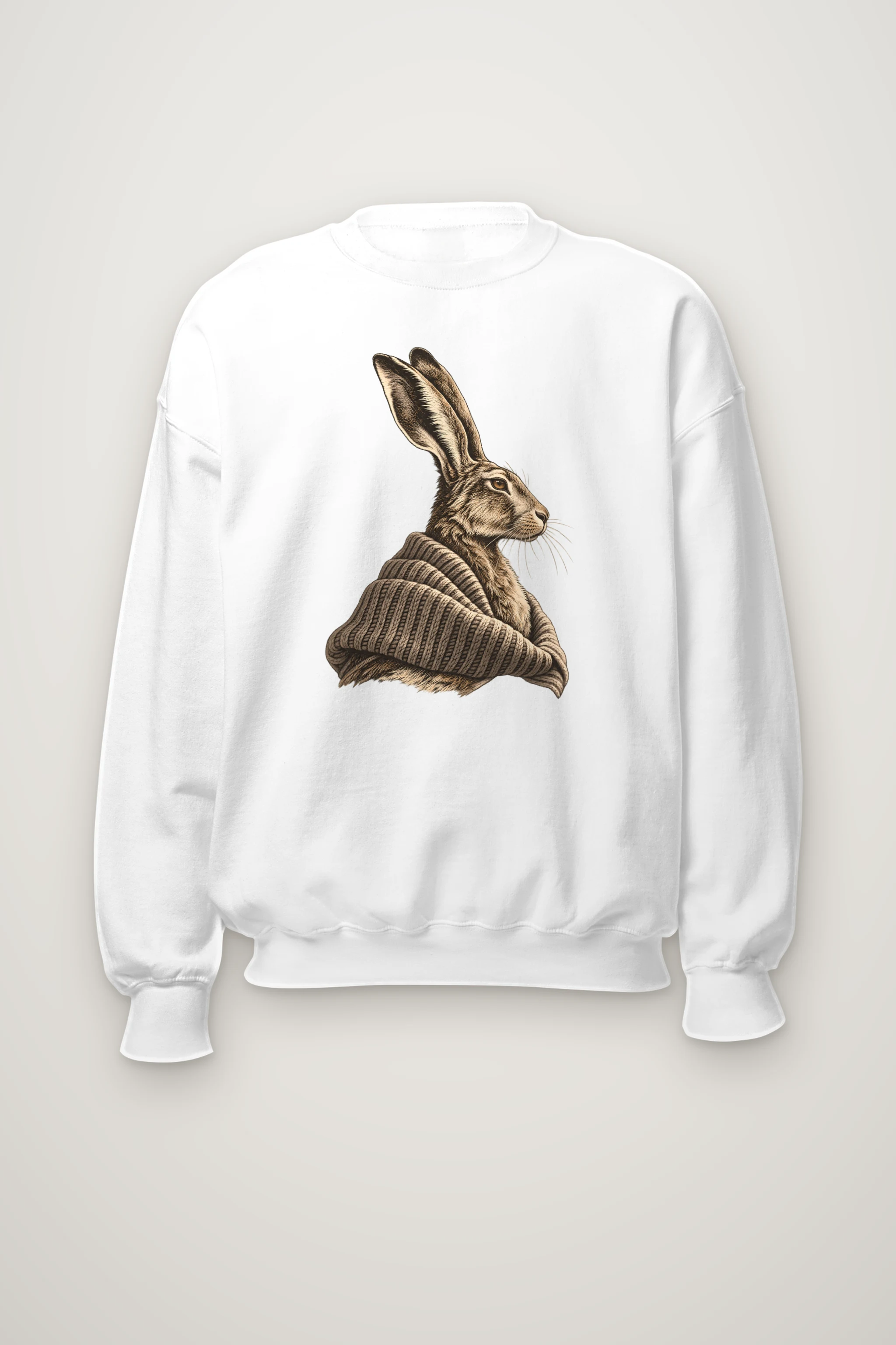 "Hare In Winter Wool" Heavy Blend Unisex Crewneck Sweatshirt