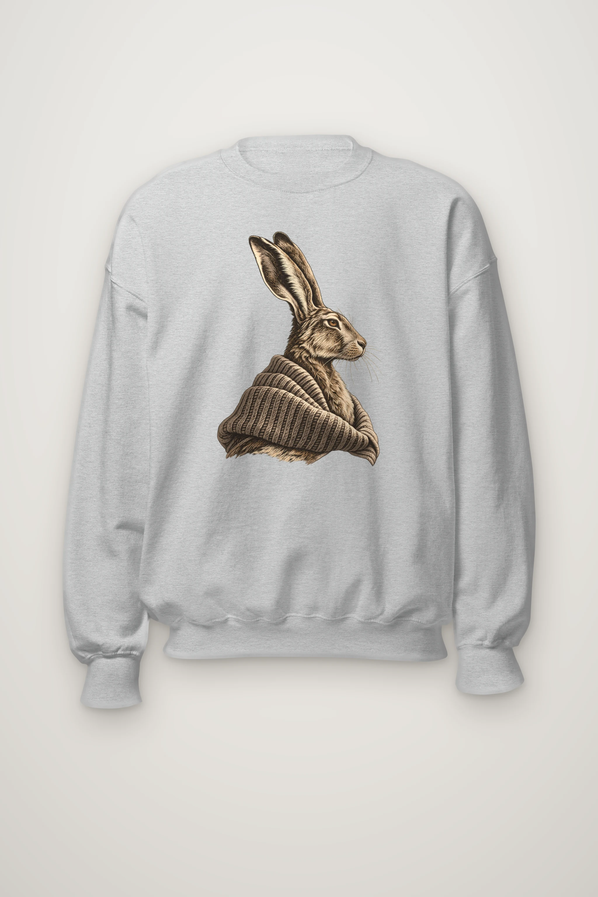 "Hare In Winter Wool" Heavy Blend Unisex Crewneck Sweatshirt