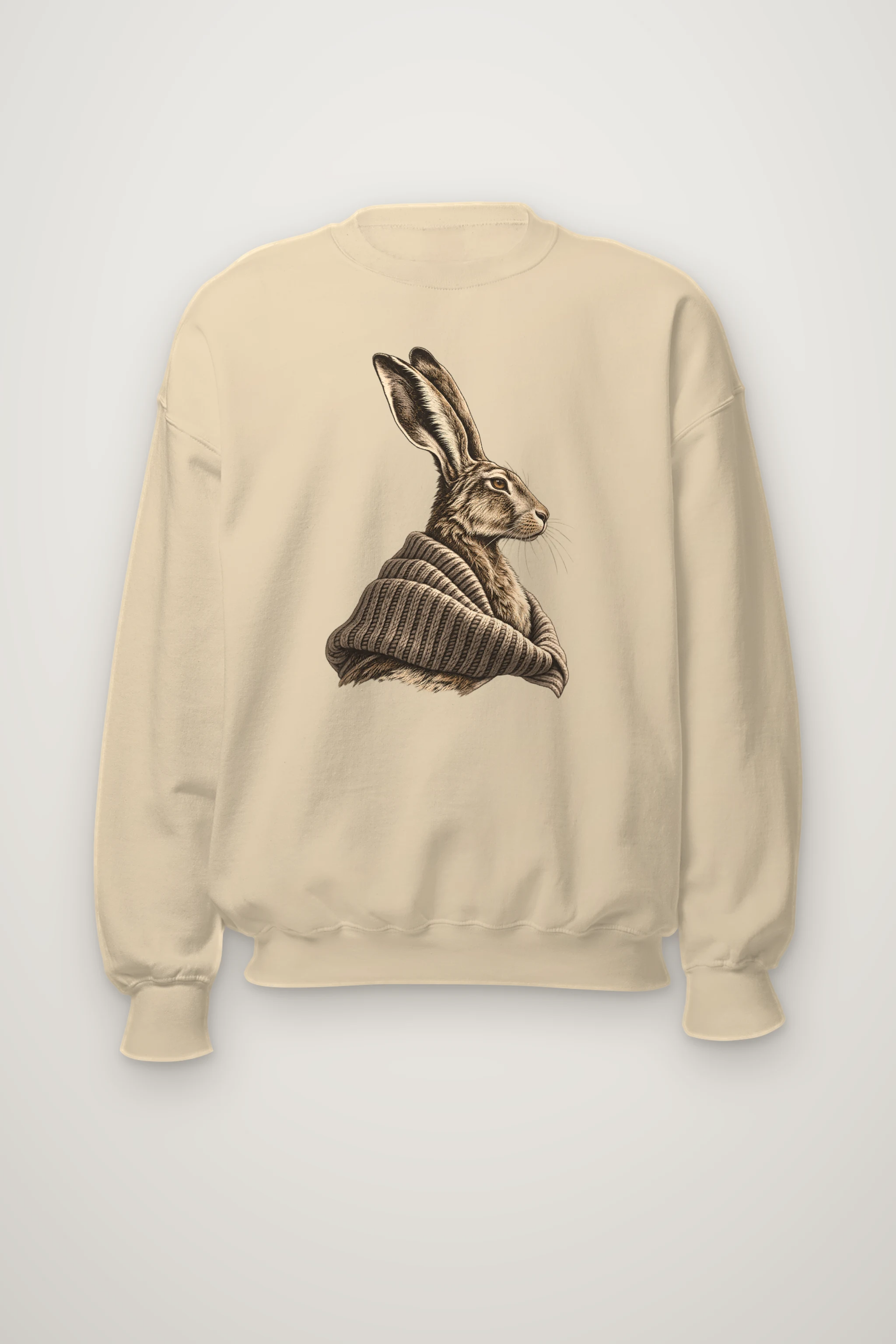 "Hare In Winter Wool" Heavy Blend Unisex Crewneck Sweatshirt