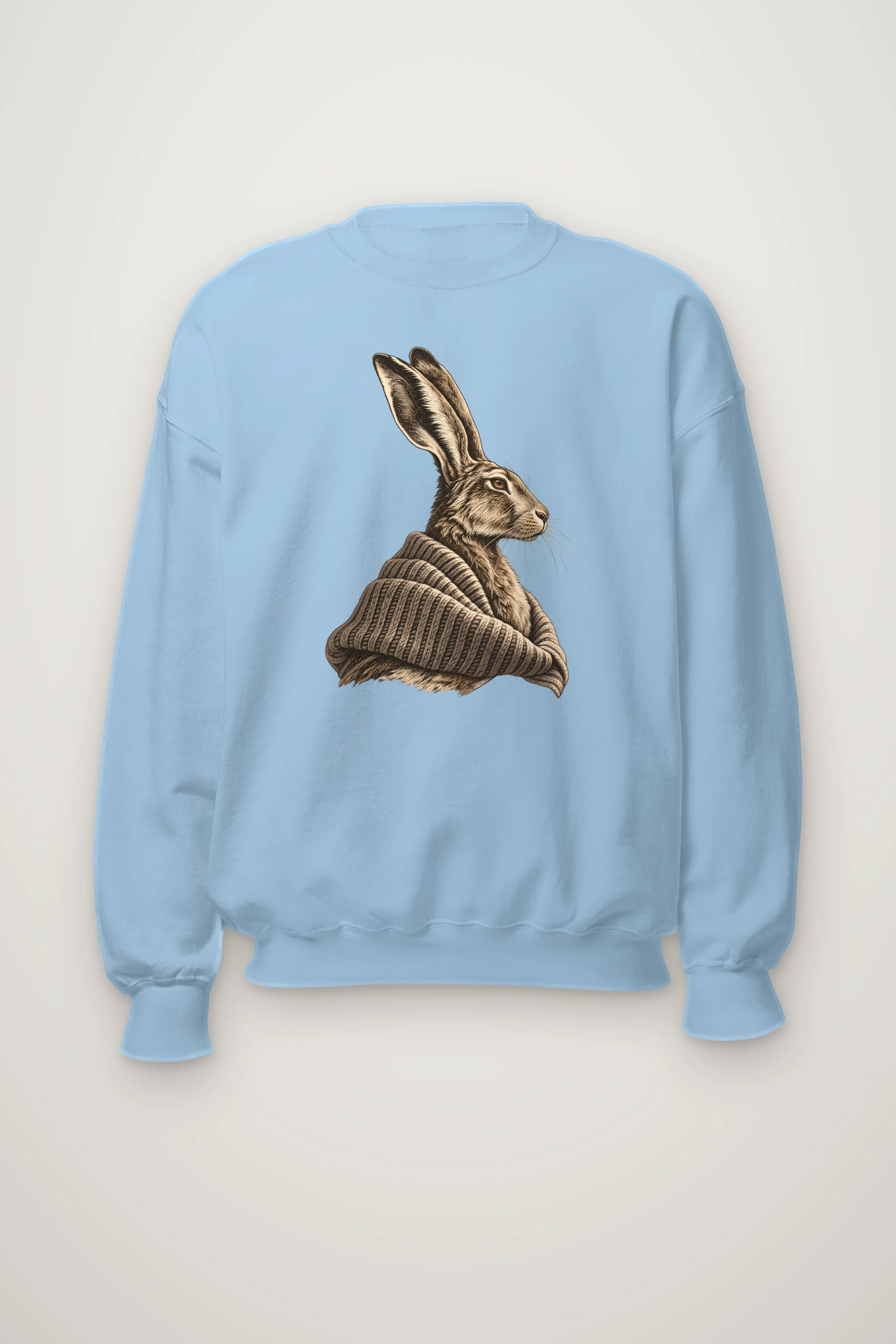 "Hare In Winter Wool" Heavy Blend Unisex Crewneck Sweatshirt