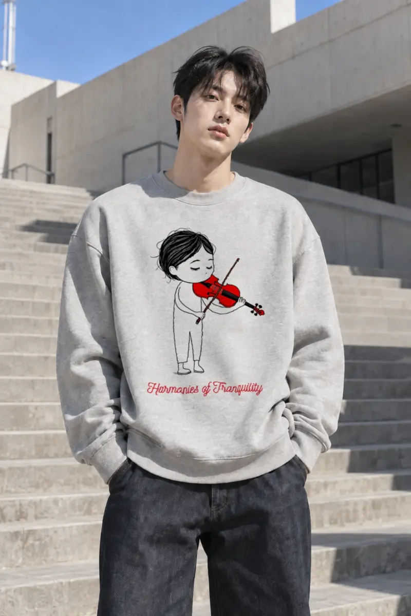 "Harmonies Of Tranquility" Heavy Blend Unisex Crewneck Sweatshirt | Gildan 18000