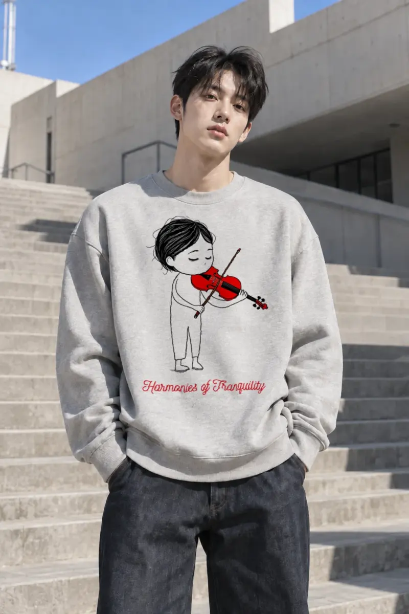 “Harmonies Of Tranquility” Heavy Blend Unisex Crewneck Sweatshirt | Gildan 18000