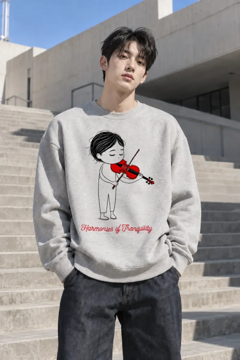 "Harmonies Of Tranquility" Heavy Blend Unisex Crewneck Sweatshirt | Gildan 18000