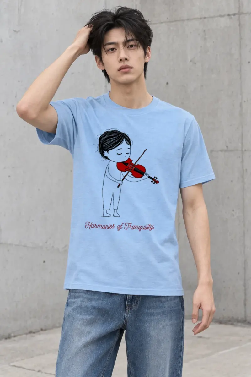 "Harmonies of Tranquility" Heavyweight Unisex Crewneck T-shirt