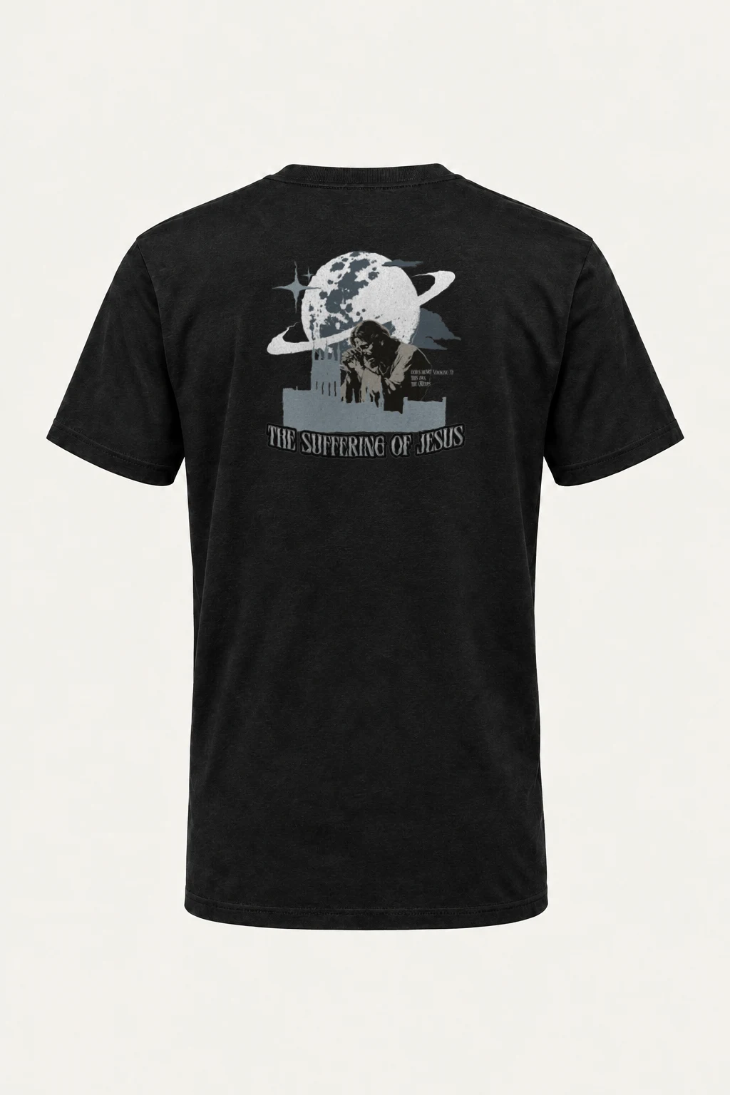"Haunted Jesus Prayer" Heavyweight Unisex Crewneck T-shirt | Gildan 5000