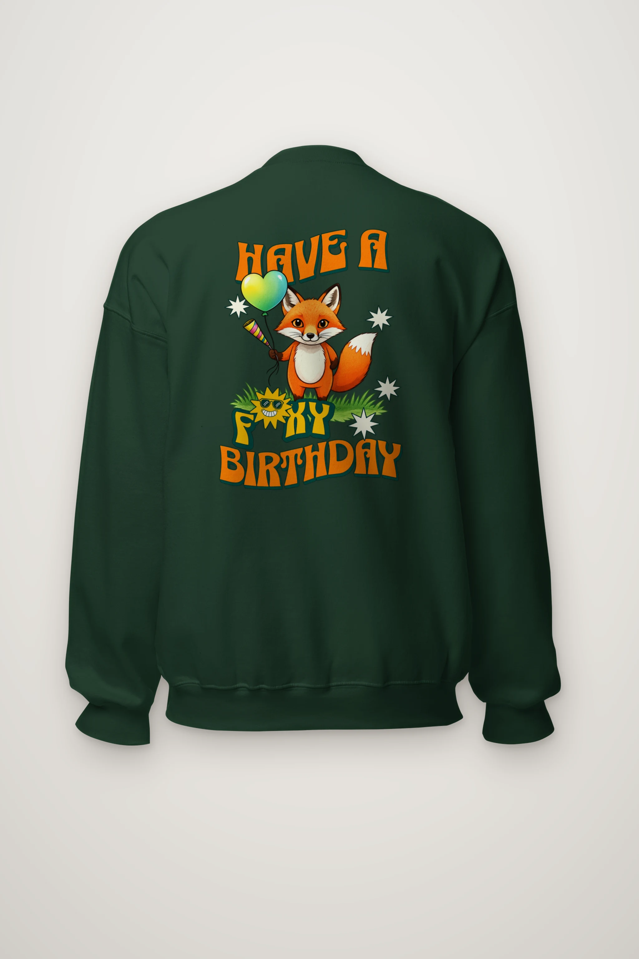 "Have A Foxy Birthday" Heavy Blend Unisex Crewneck Sweatshirt
