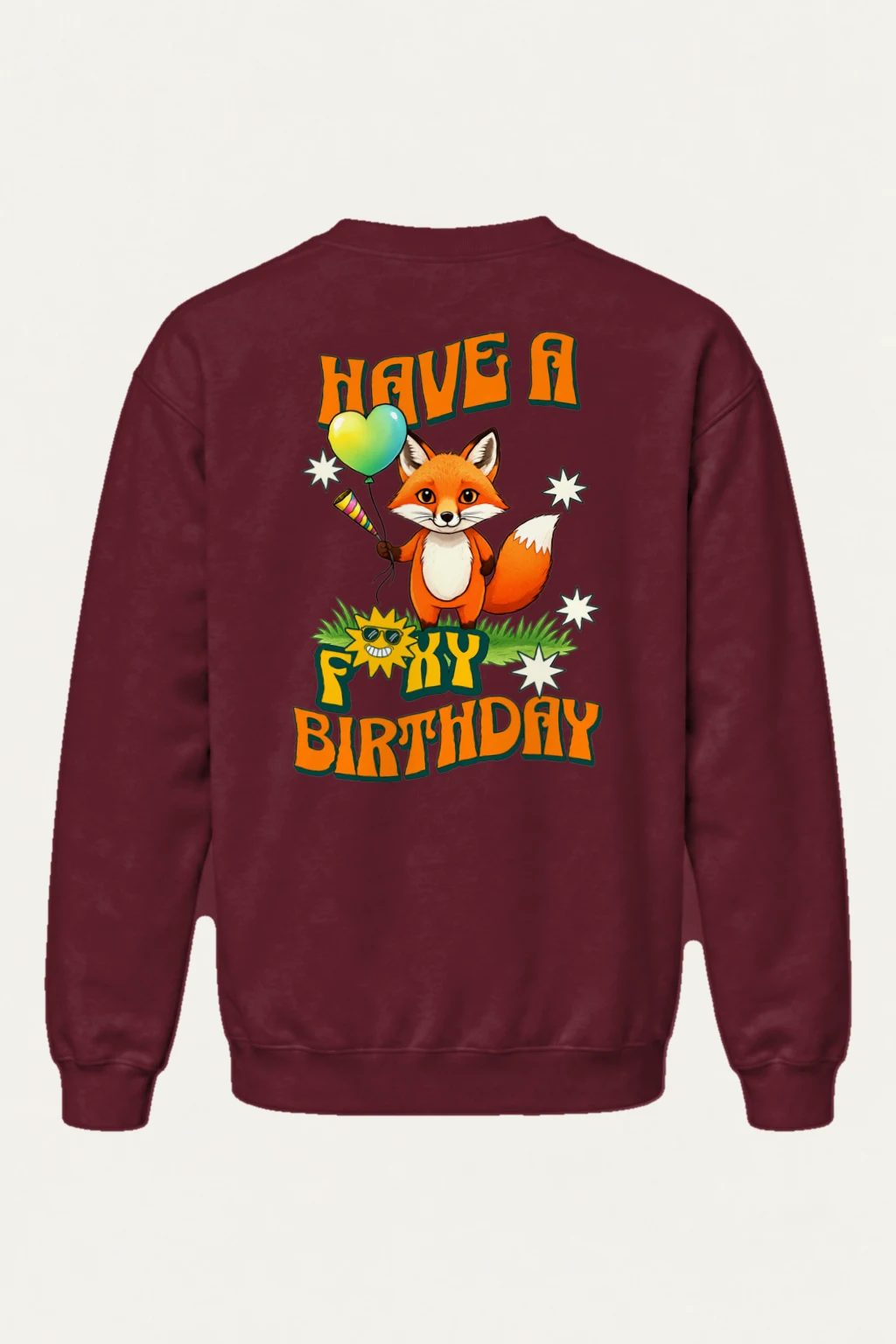 "Have A Foxy Birthday" Heavy Blend Unisex Crewneck Sweatshirt | Gildan 18000