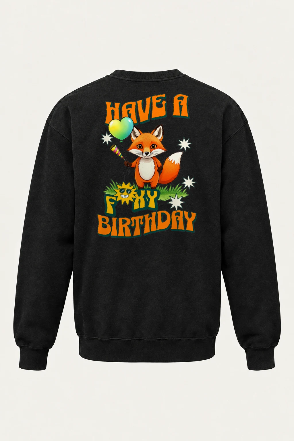 "Have A Foxy Birthday" Heavy Blend Unisex Crewneck Sweatshirt | Gildan 18000
