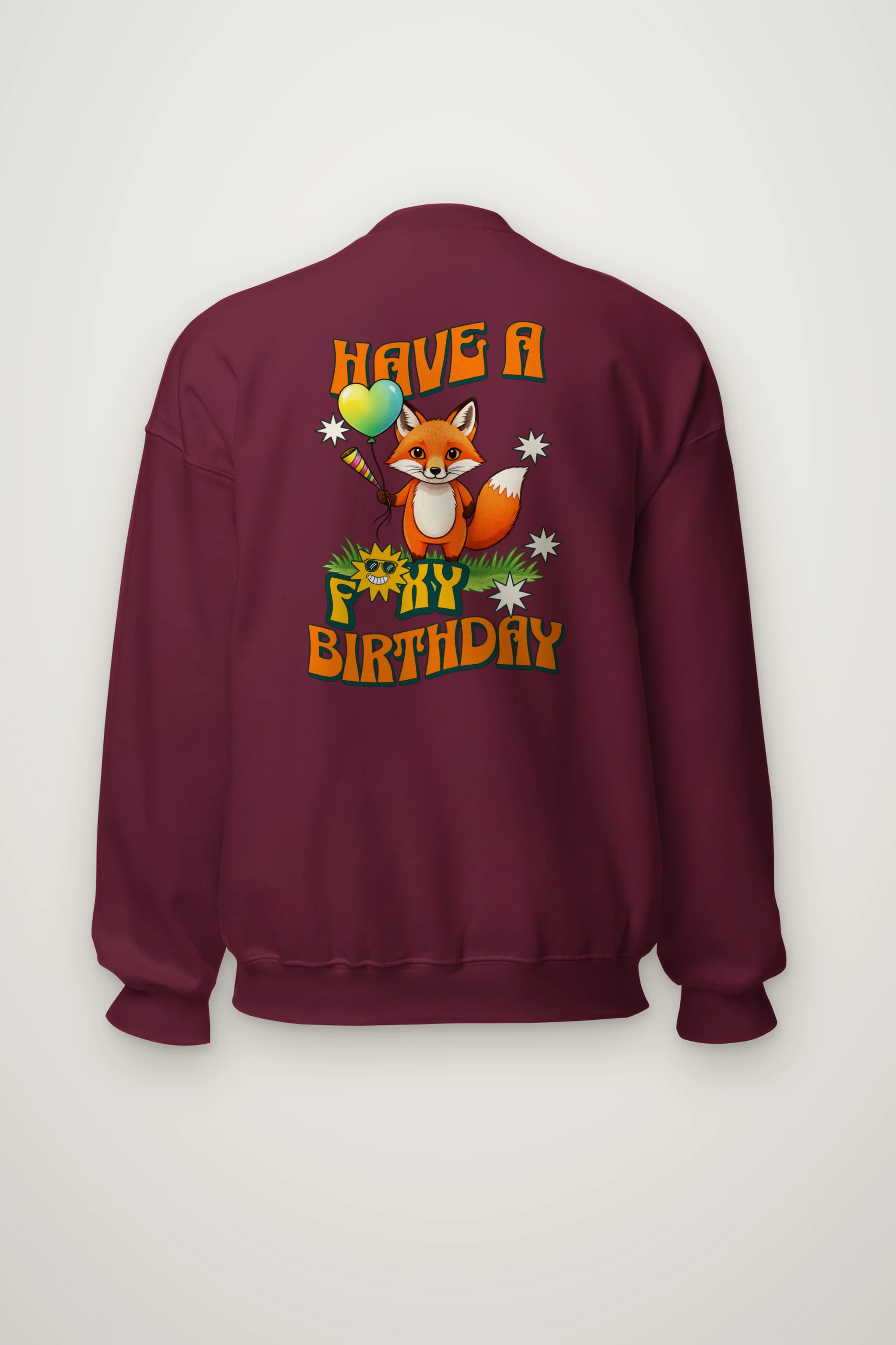 "Have A Foxy Birthday" Heavy Blend Unisex Crewneck Sweatshirt