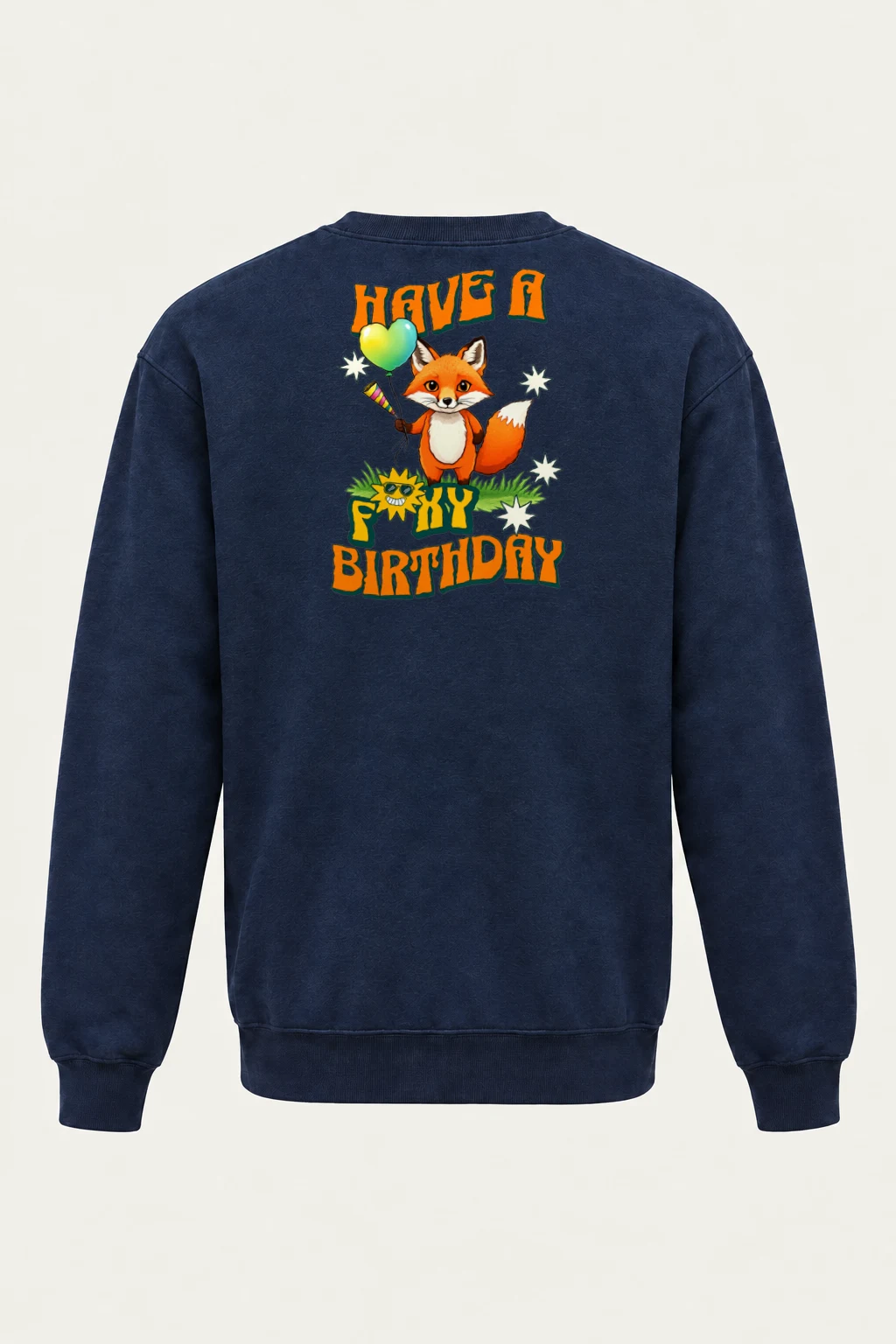 "Have A Foxy Birthday" Heavy Blend Unisex Crewneck Sweatshirt | Gildan 18000